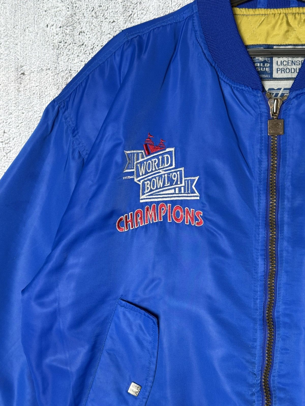 Starter Vintage London Monarchs Wolrd League NFL Bomber Jacket Size US L / EU 52-54 / 3 - 15 Thumbnail