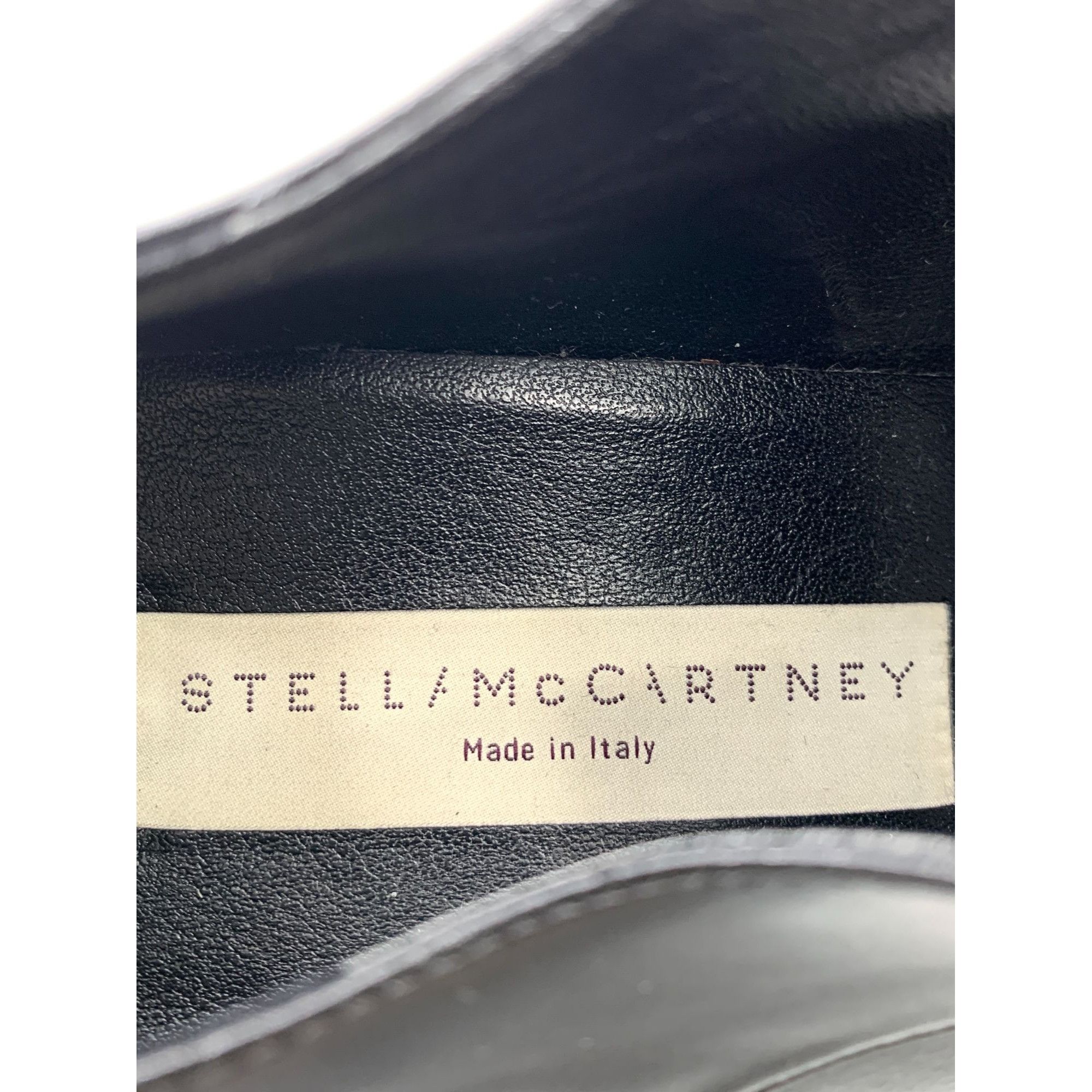 Stella McCartney H9331 Stella McCartney Black Faux Leather Platform Lace-Up S Size US 6.5 / IT 36.5 - 7 Thumbnail