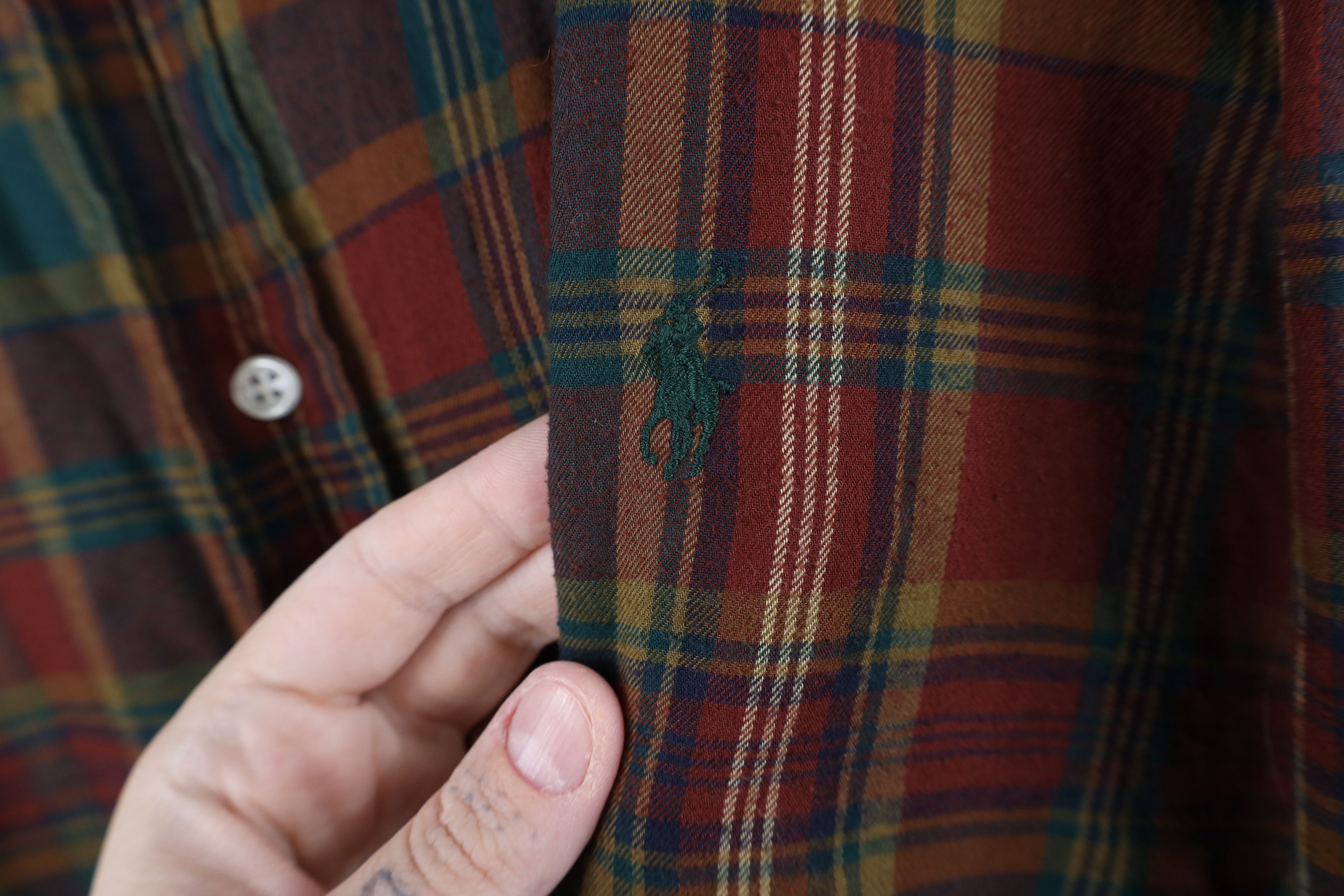 Ralph Lauren × Vintage Vintage 90s Ralph Lauren Flannel Collared Button Down Shirt Size US XXL / EU 58 / 5 - 7 Thumbnail
