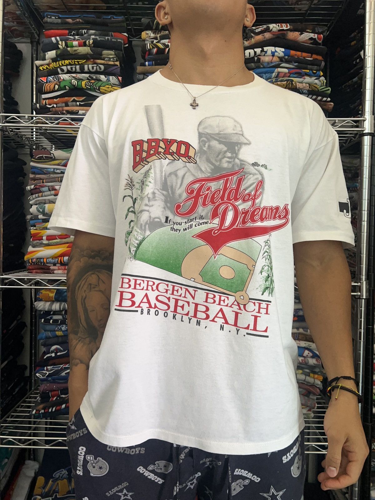 MLB MLB Field of Dreams BBYO Baseball Tee Size US XXL / EU 58 / 5 - 2 Thumbnail