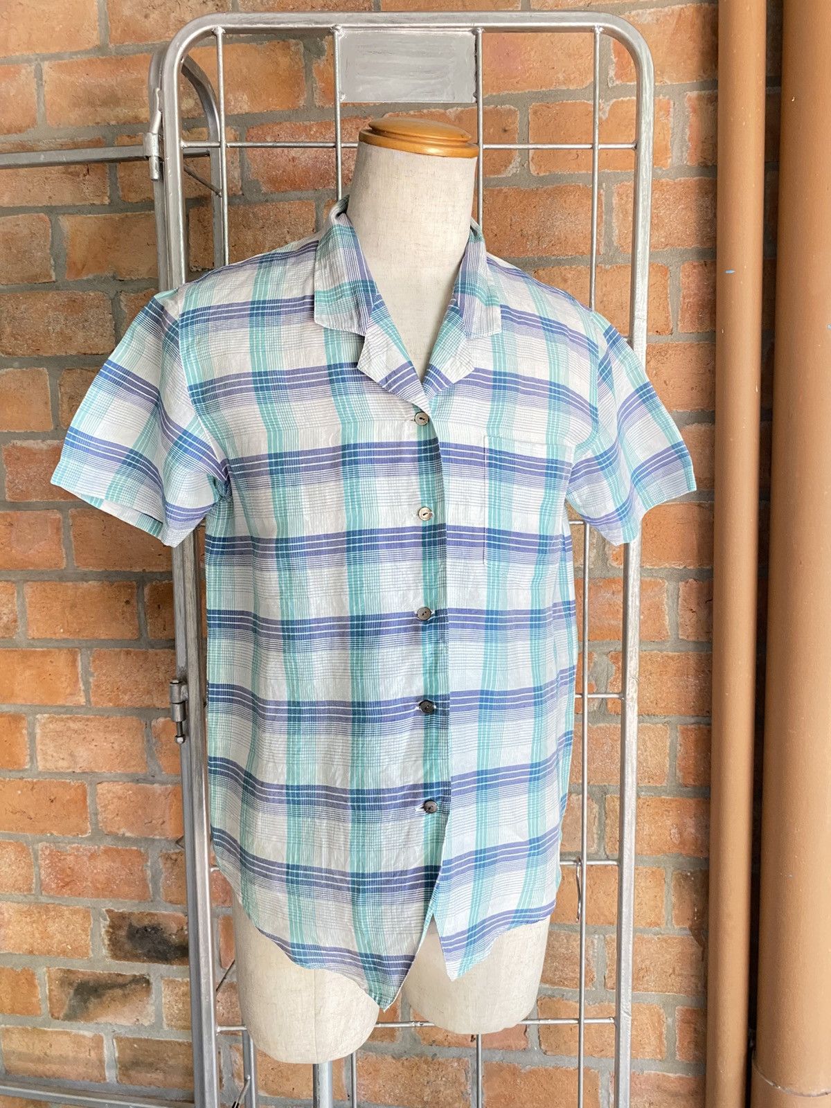 Burberry Burberry Pastel Plaid Button-Up Shirt Size ONE SIZE - 6 Thumbnail