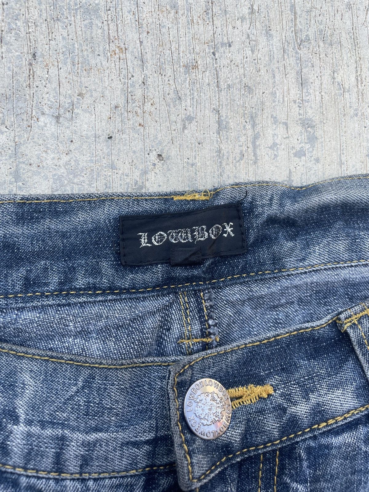 LOWBOX 💥RARE💥2000s JAPANESE BRAND LOWBOX DISTRESSED SPLATTER FLARE Size US 34 / EU 50 - 5 Thumbnail