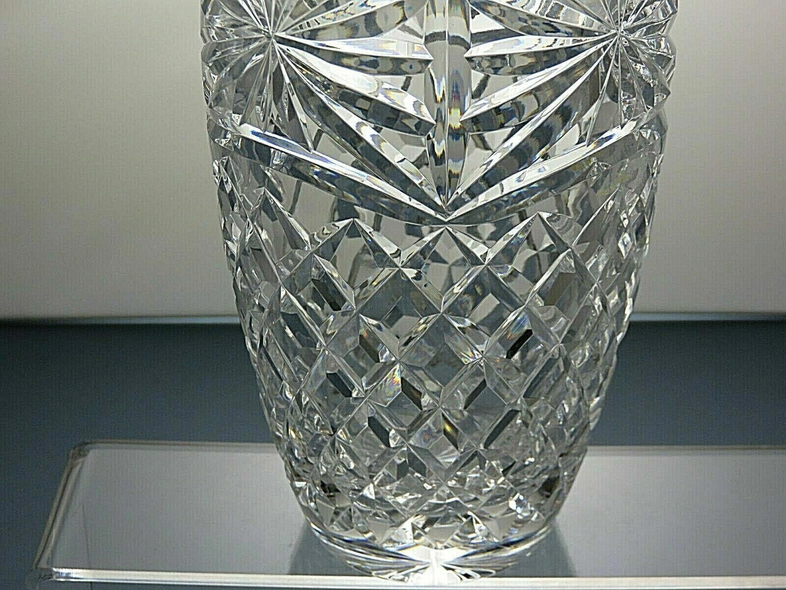 The Unbranded Brand Lovely Lead Irish Crystal Cut Glass Vase 8 1/4" Size ONE SIZE - 5 Thumbnail