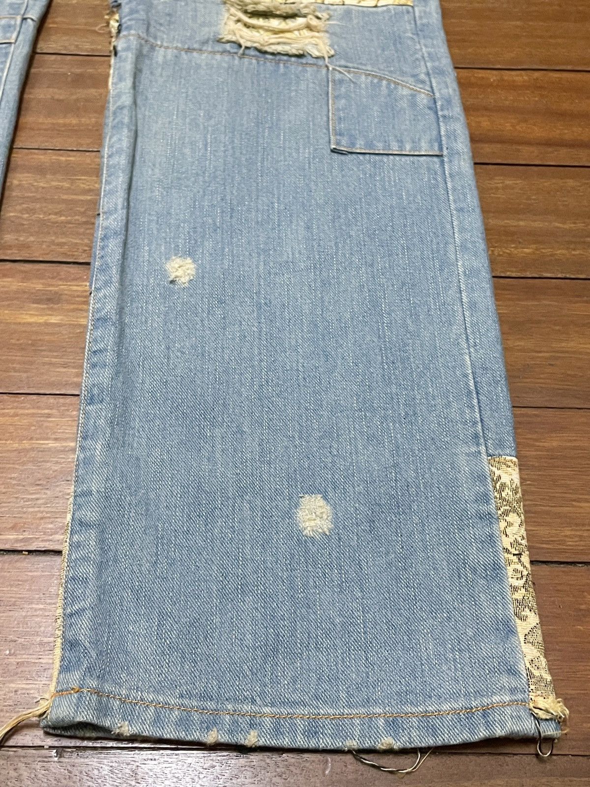 Issey Miyake Vintage Japanese Brand Sunaokuwahara Patchwork Jeans 2000s Size US 32 / EU 48 - 5 Thumbnail