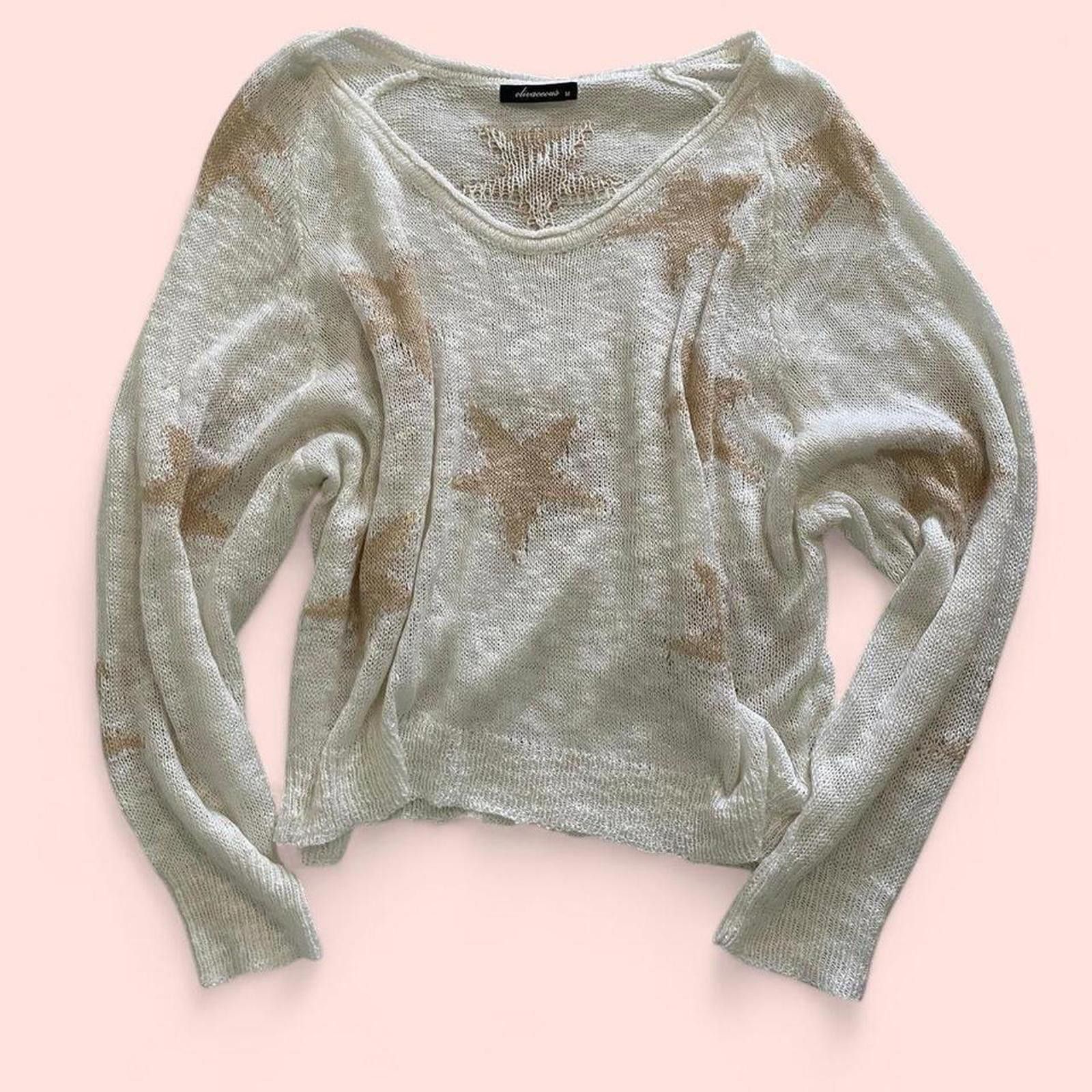Other Cute Star patterned knit sweater Size M / US 6-8 / IT 42-44 - 2 Thumbnail