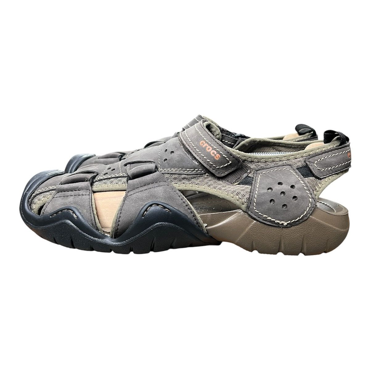 Crocs Crocs Swiftwater Leather Gorpcore Sandals Brown M13 28,5 cm Size US 11.5 / EU 44-45 - 4 Thumbnail