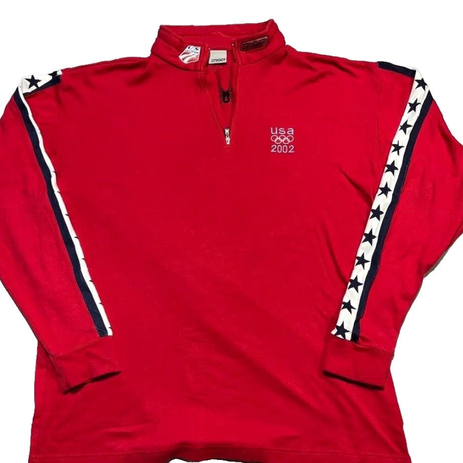 VINTAGE Spyder USA Olympic Ski Team 2002 Jacket 1/4 Zip Pullover