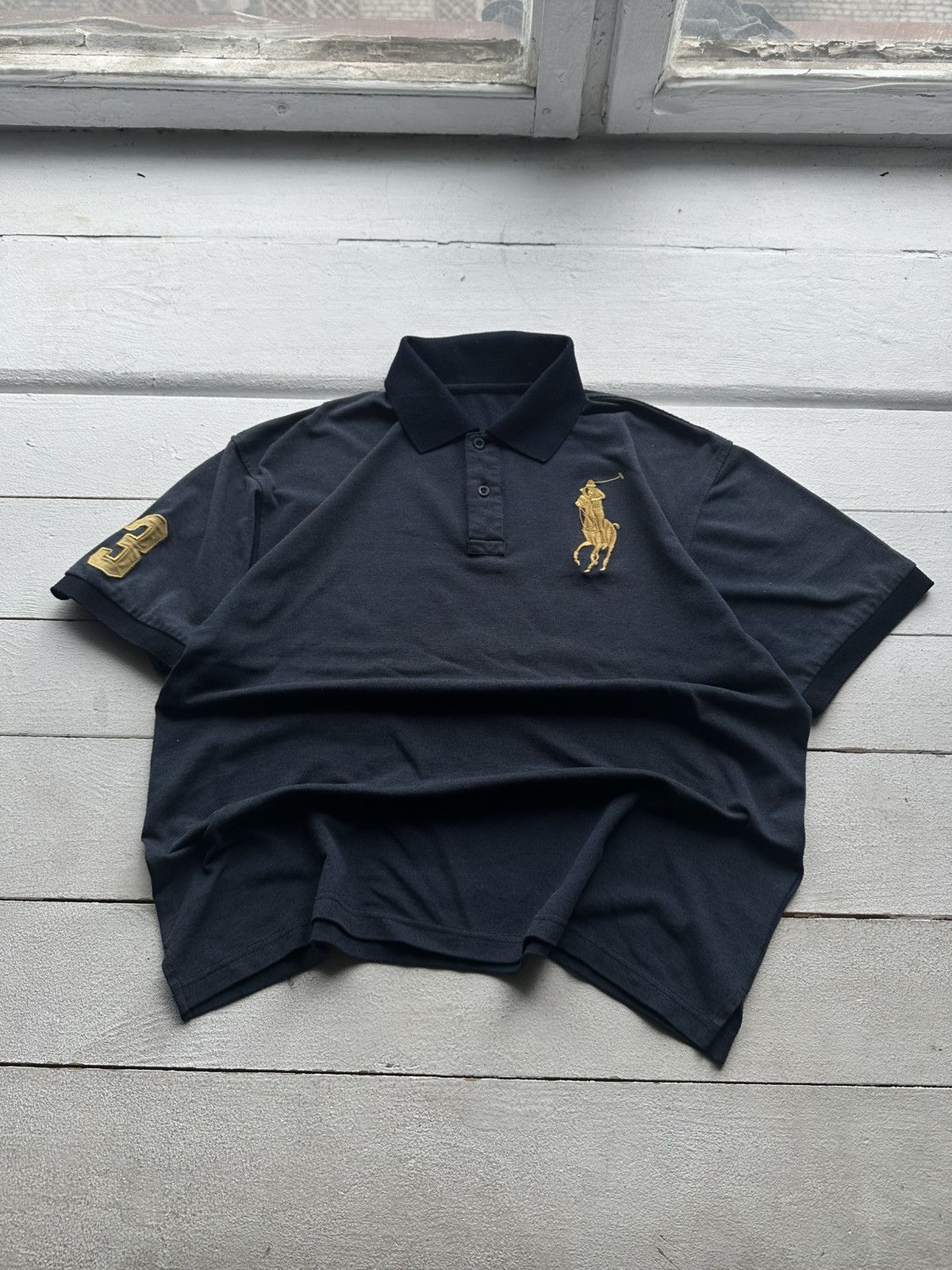 Polo Ralph Lauren × Ralph Lauren VNTG🚨 Polo RL Italy 3 Big Logo Casual Polo Shirt Y2K Chief Size US XL / EU 56 / 4 - 1 Thumbnail
