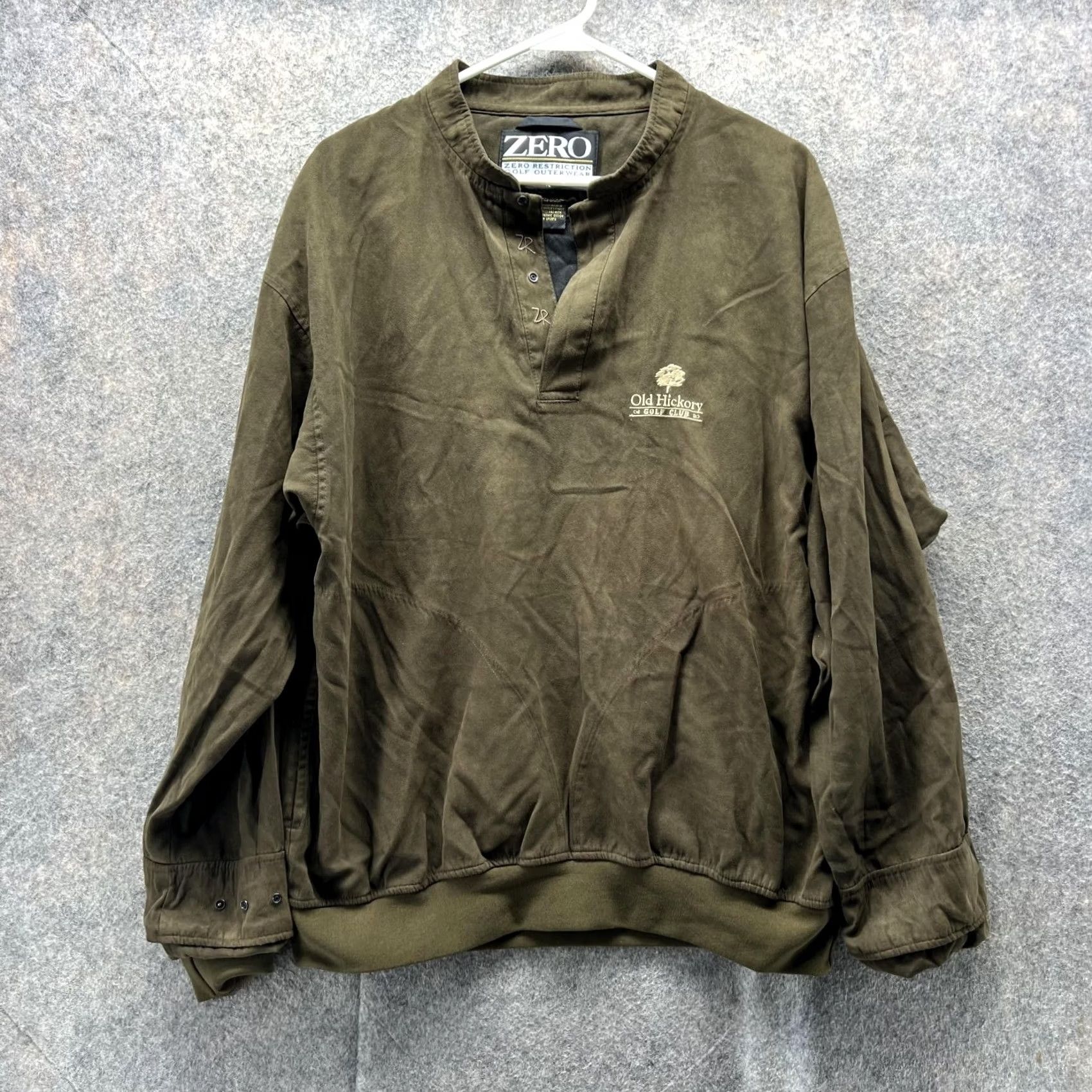 Vintage VINTAGE Zero Restriction Sweater Men Large Green 1/4 Zip Mock Neck Golf Jacket Vtg Size US L / EU 52-54 / 3 - 2 Thumbnail