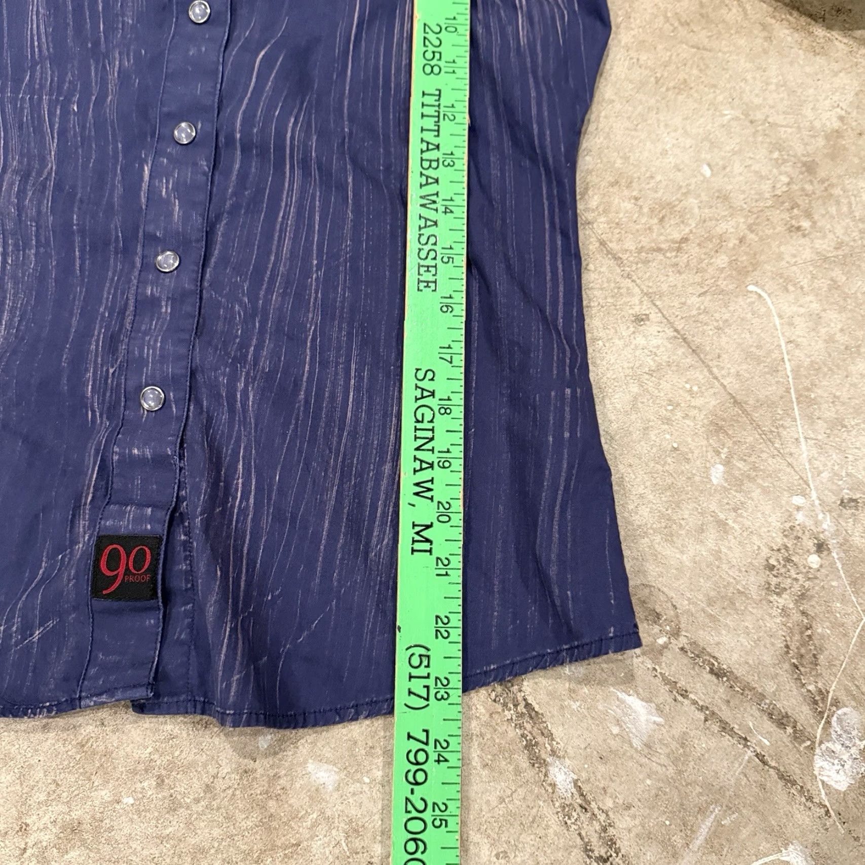Vintage Panhandle Slim Shirt Mens Small Blue Stripe Snap 90 Proof Western Embroidered Shirt Size US S / EU 44-46 / 1 - 7 Thumbnail