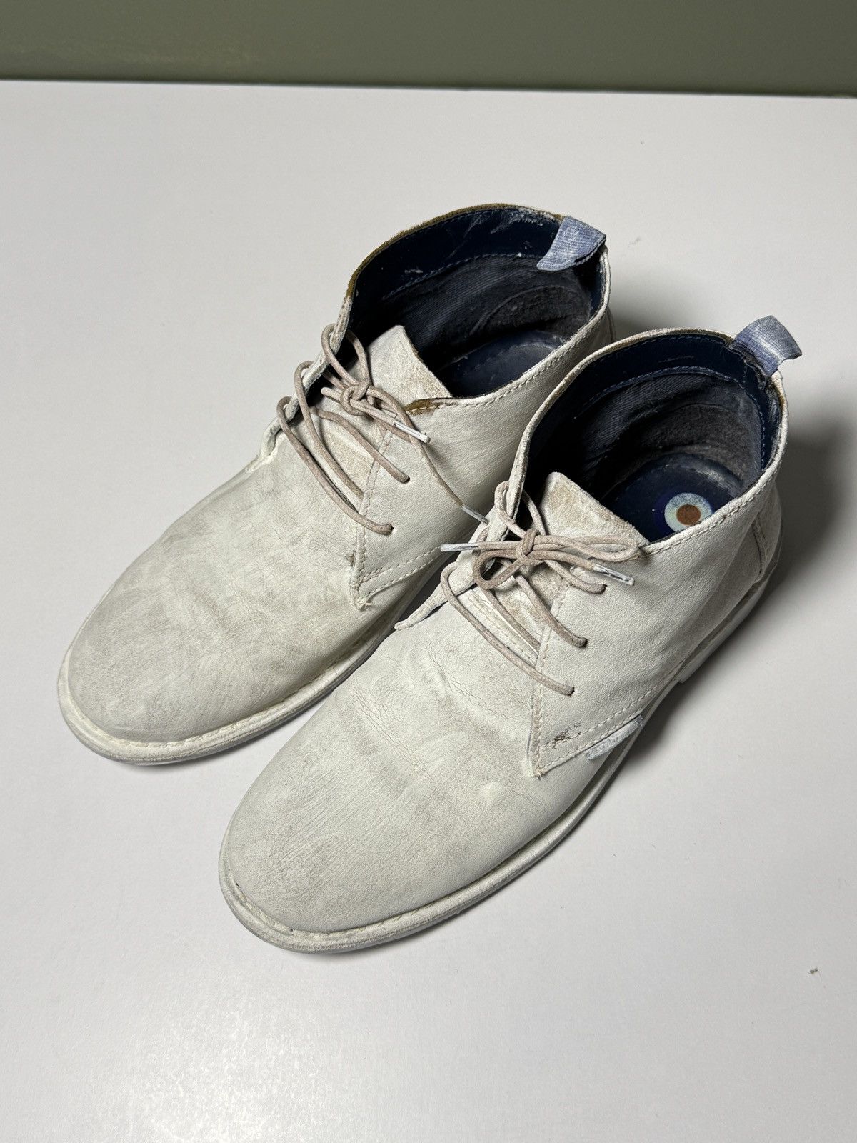 Lambretta Lambretta desert boots with a hand-painted white finish Size US 8.5 / EU 41-42 - 6 Thumbnail