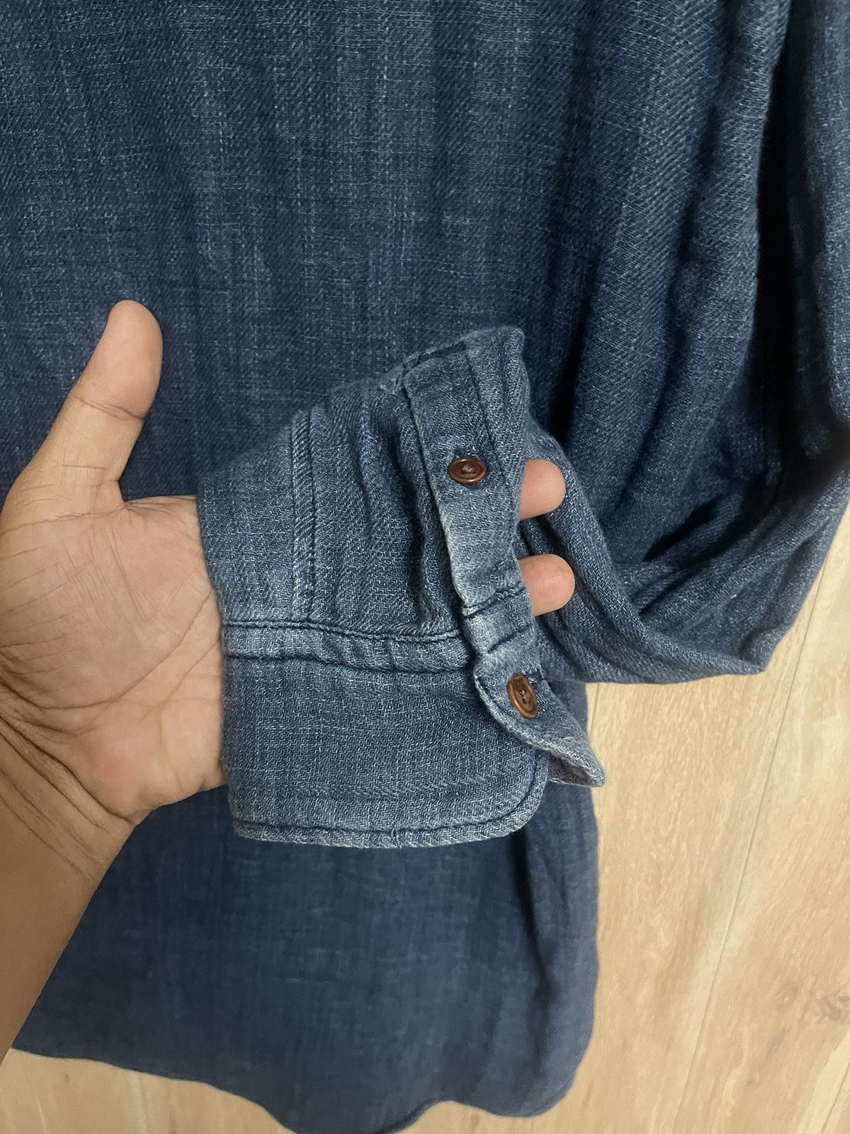 45rpm Vintage 45RPM Indigo Bandana Long Sleeve Shirt Kapital Okura Size US M / EU 48-50 / 2 - 9 Thumbnail