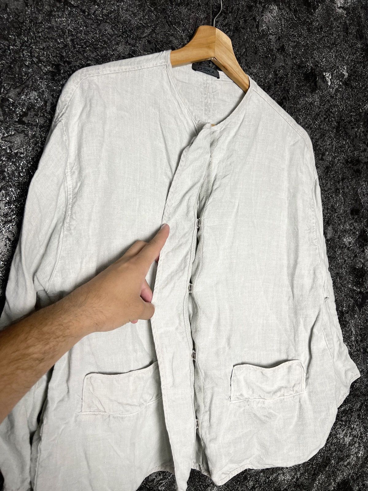 Annette Gortz × Designer Oska Ladies Avant-Garde Linen Blazer Jacket Size 0 Size S / US 4 / IT 40 - 4 Thumbnail