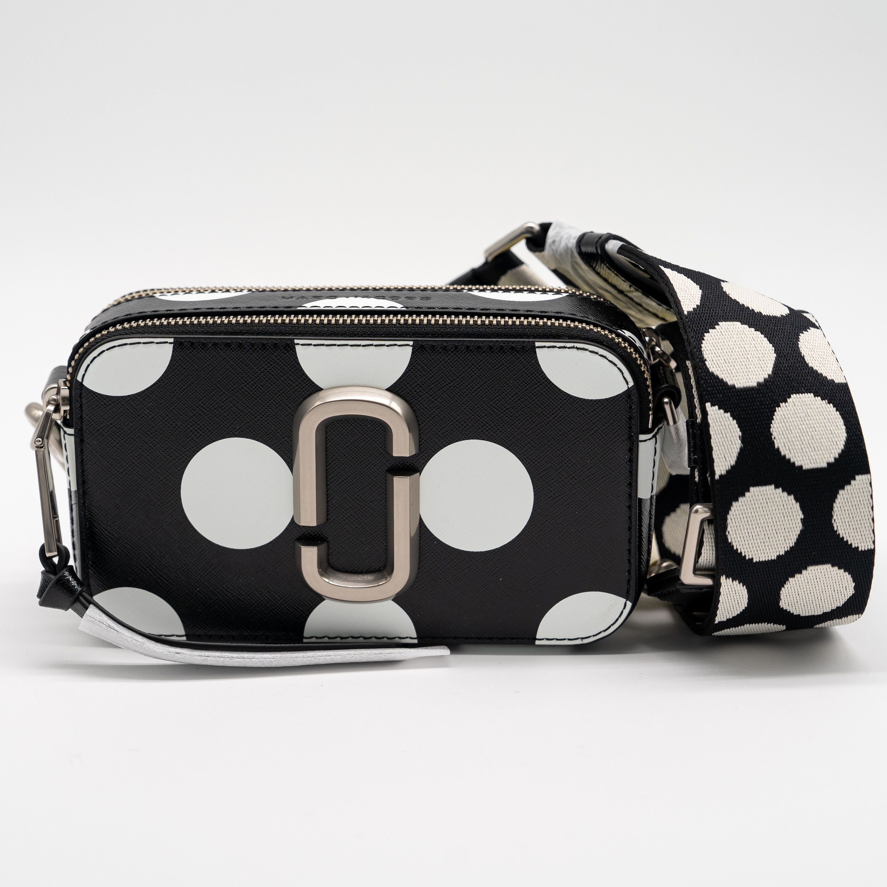 Marc Jacobs Marc Jacobs Black White Polka Dot Snapshot Camera Bag Size ONE SIZE - 1 Thumbnail