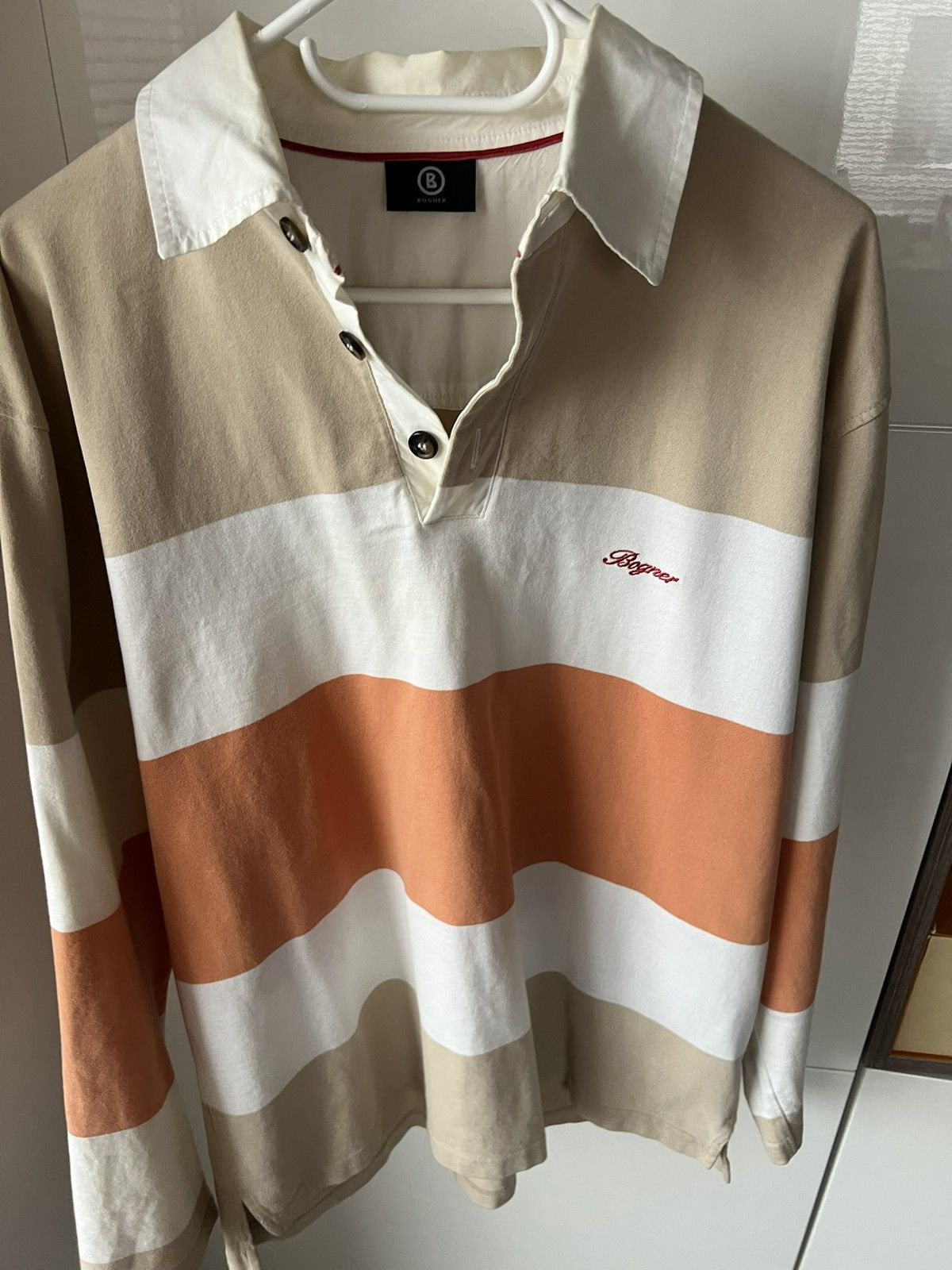 Bogner Vintage Bogner Embroidere Logo Polo Long Sleeve Tee Size US L / EU 52-54 / 3 - 8 Thumbnail