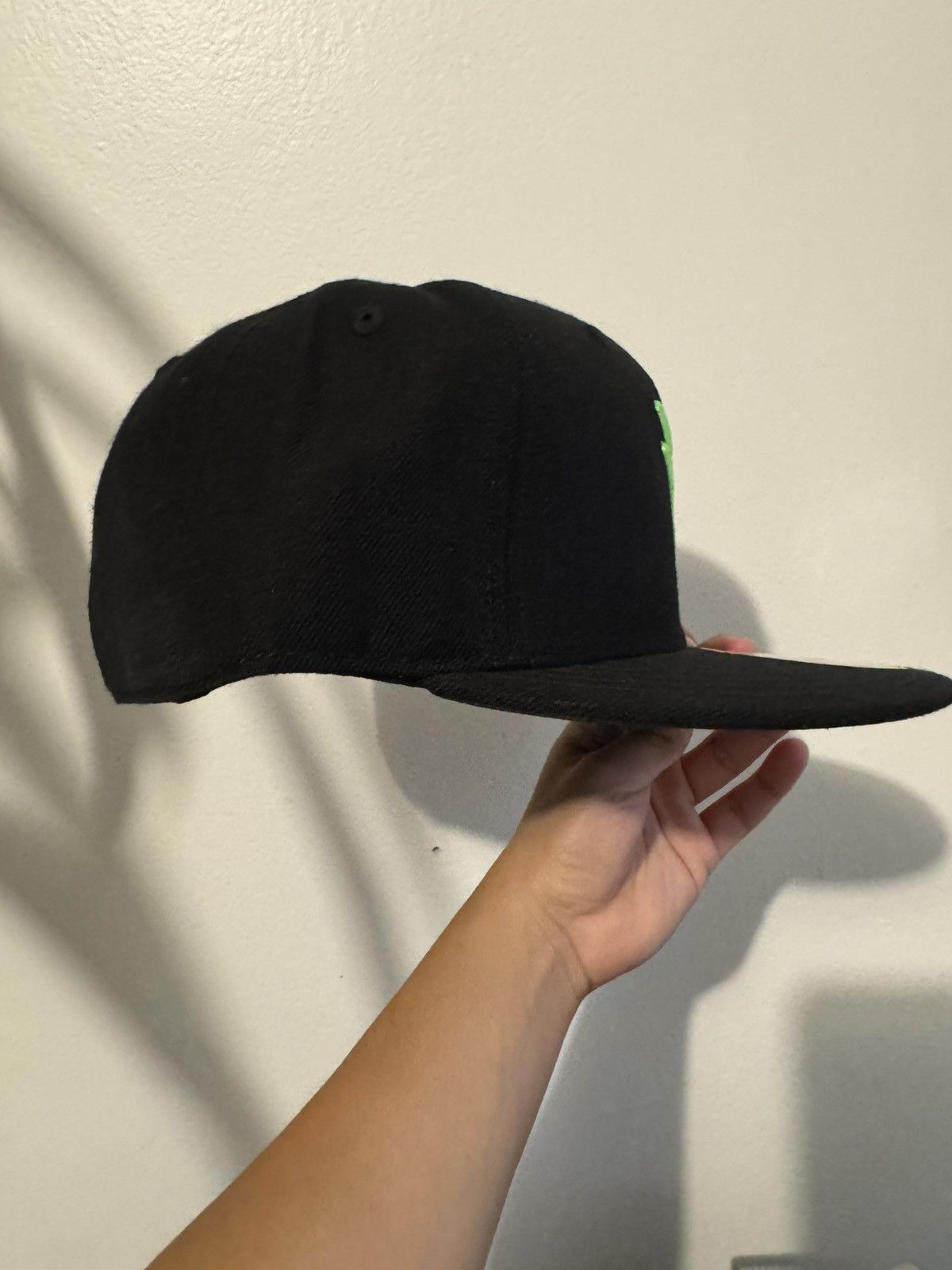 Destroy Lonely 7 1/8 PLAYBOI CARTI YVL FITTED GREEN ON BLACK HAT ❤️✅ OPIUM Size ONE SIZE - 5 Thumbnail