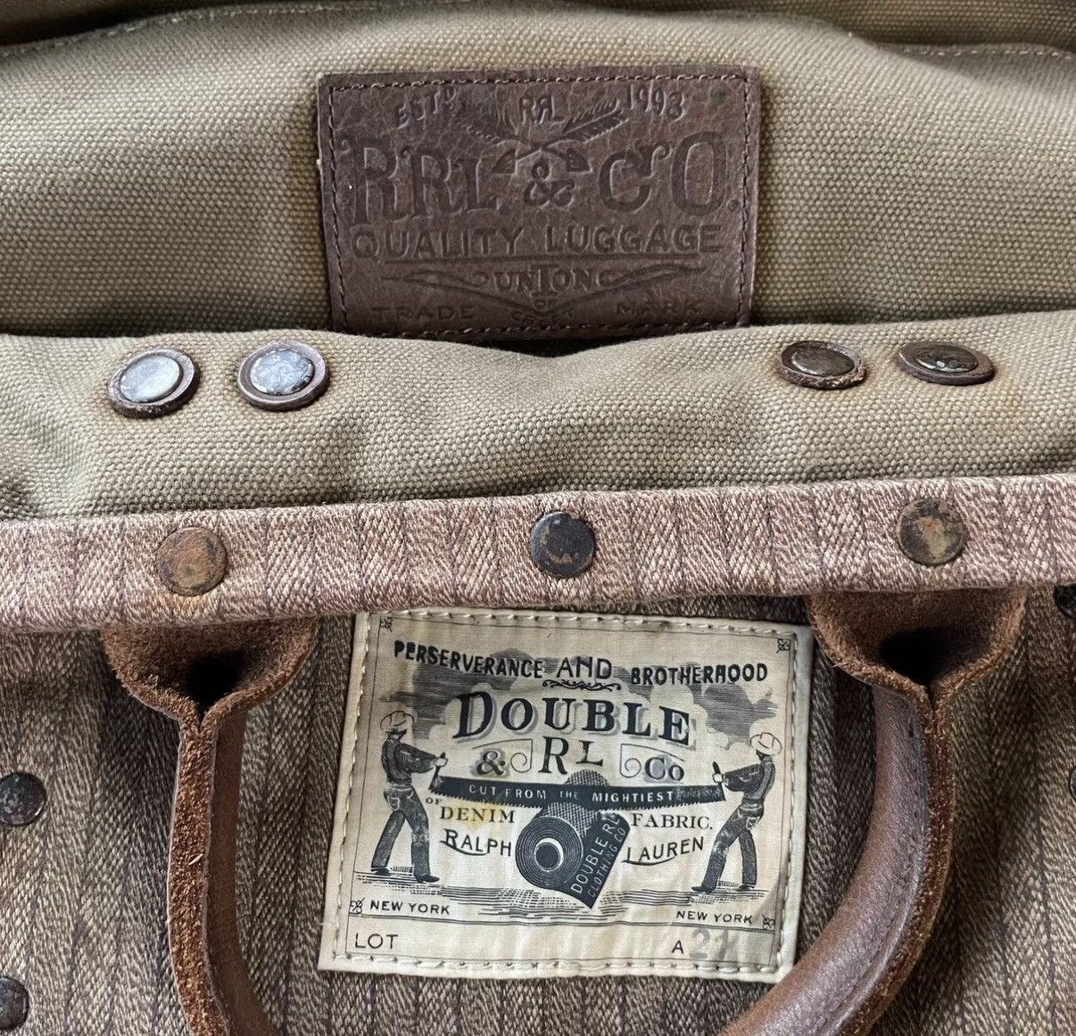 RRL Ralph Lauren RRL Ralph Lauren Double RL Doctor Bag Travel Bag K22 Size ONE SIZE - 6 Thumbnail