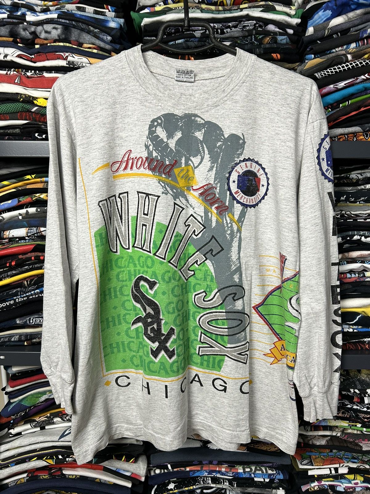 MLB × Vintage Vintage Chicago White Sox Graphic Baseball USA Long Sleeve Size US M / EU 48-50 / 2 - 1 Thumbnail