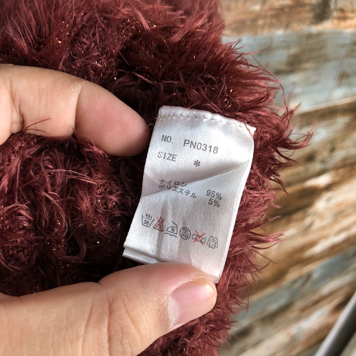 Homespun Knitwear × Japanese Brand Pimky Brown Cloaks fur mohair shaggy Knitwear #A1724 Size US M / EU 48-50 / 2 - 9 Thumbnail