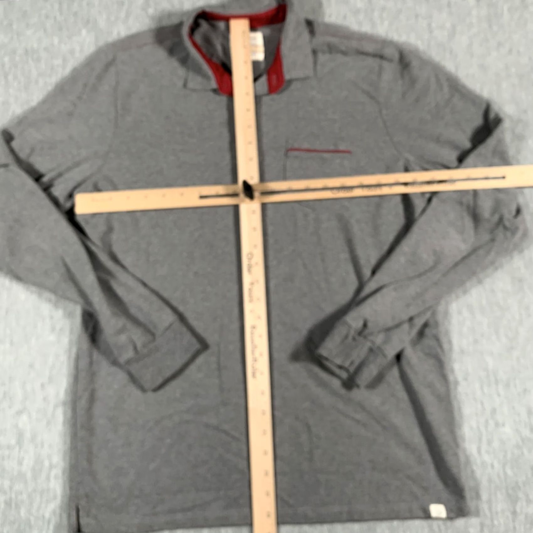 Marine Layer VINTAGE Marine Layer Re-Spun Polo Shirt Mens Large Gray Long Sleeve Pocket Casual Size US L / EU 52-54 / 3 - 7 Thumbnail