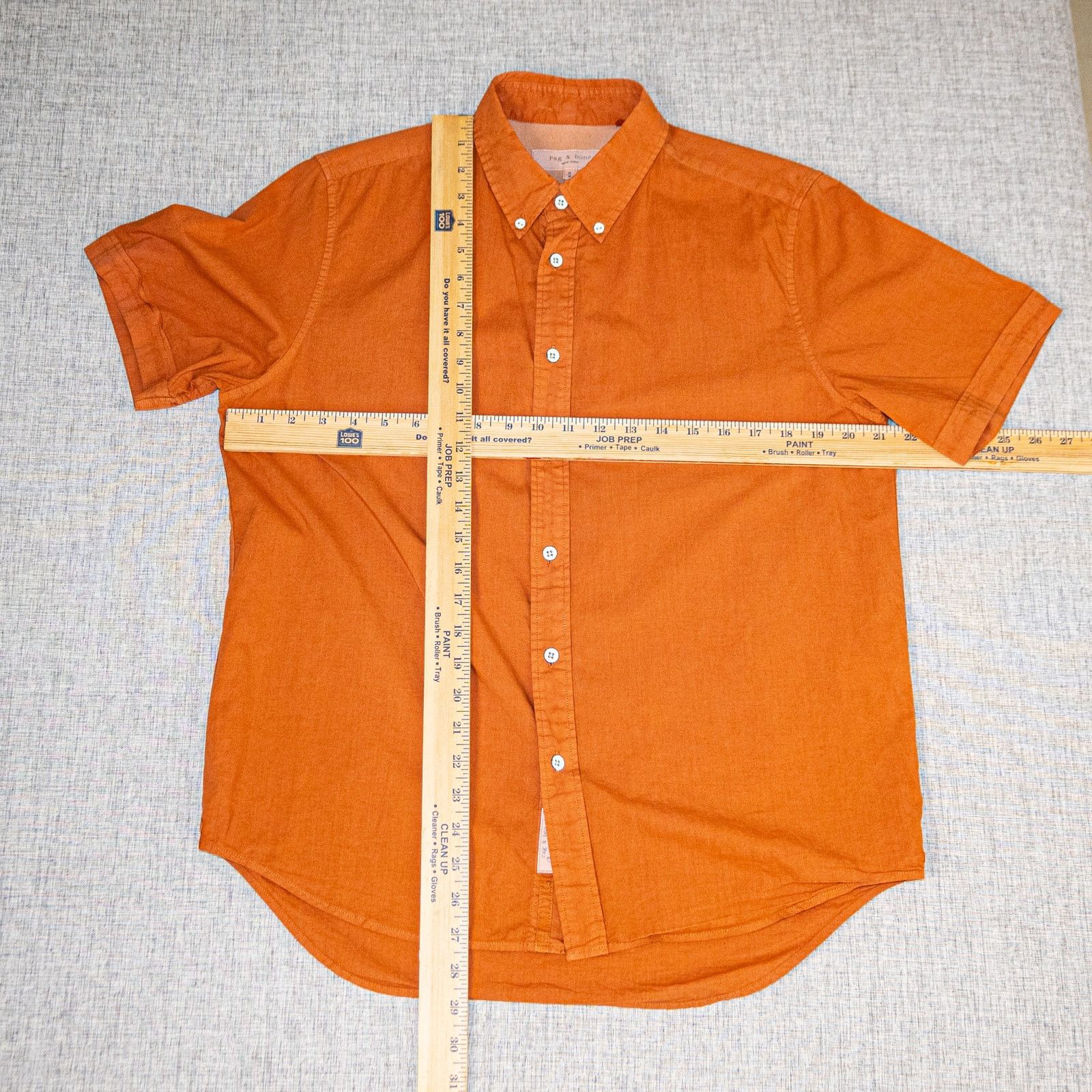 Rag & Bone Rag & Bone NY Medium Short Sleeve Button down Shirt Orange Size US M / EU 48-50 / 2 - 7 Thumbnail