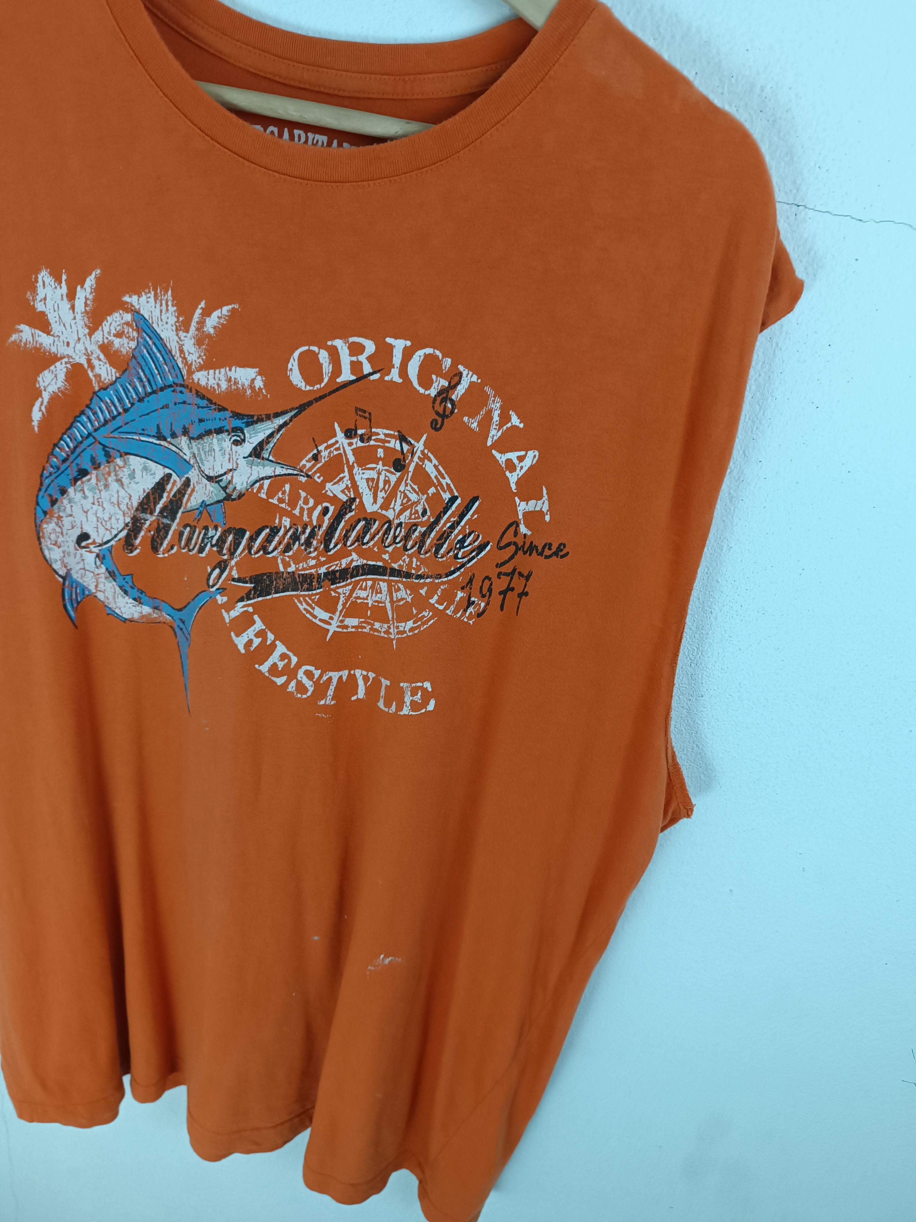 Vintage VINTAGE MARGARITAVILLE SAILFISH LOW ARM SHREDDER FADED TEE Size US XL / EU 56 / 4 - 8 Thumbnail