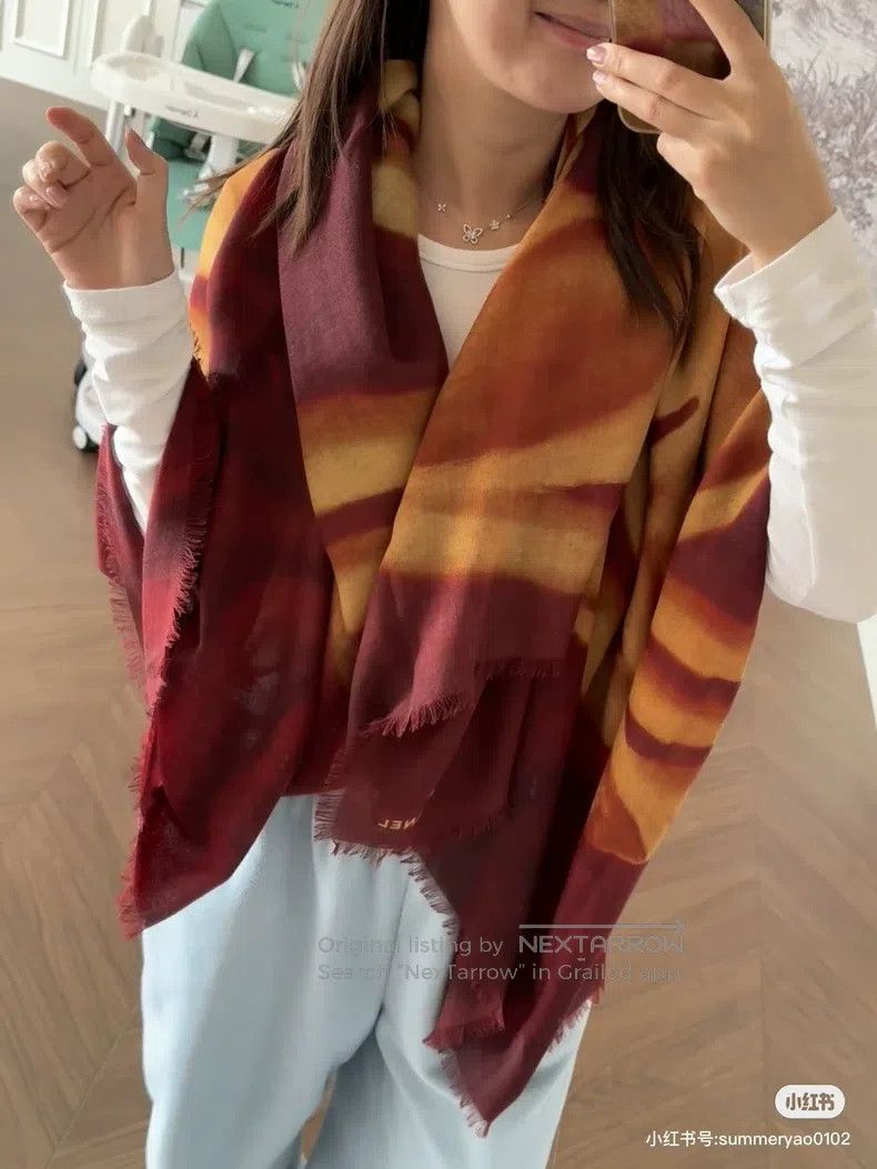 Chanel Chanel 26 vic gift limited cashmere scarf shawl Size ONE SIZE - 7 Thumbnail