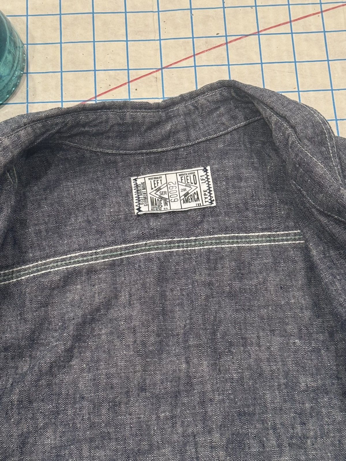 Left Field Nyc Left Field NYC Japanese Chambray Dust Bowl Work Shirt Medium Size US M / EU 48-50 / 2 - 5 Thumbnail