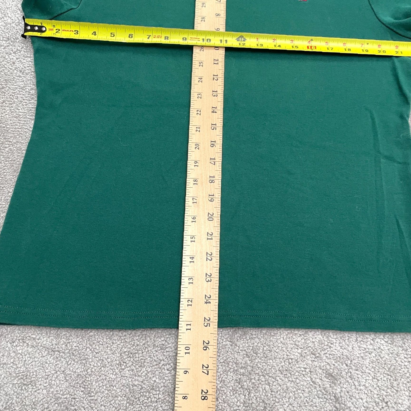 Tommy Hilfiger VINTAGE Tommy Hilfiger Logo T-Shirt Womens 2XL Green Cotton Short Sleeve Crew Casual Size XXL / US 16-18 / IT 52-54 - 7 Thumbnail