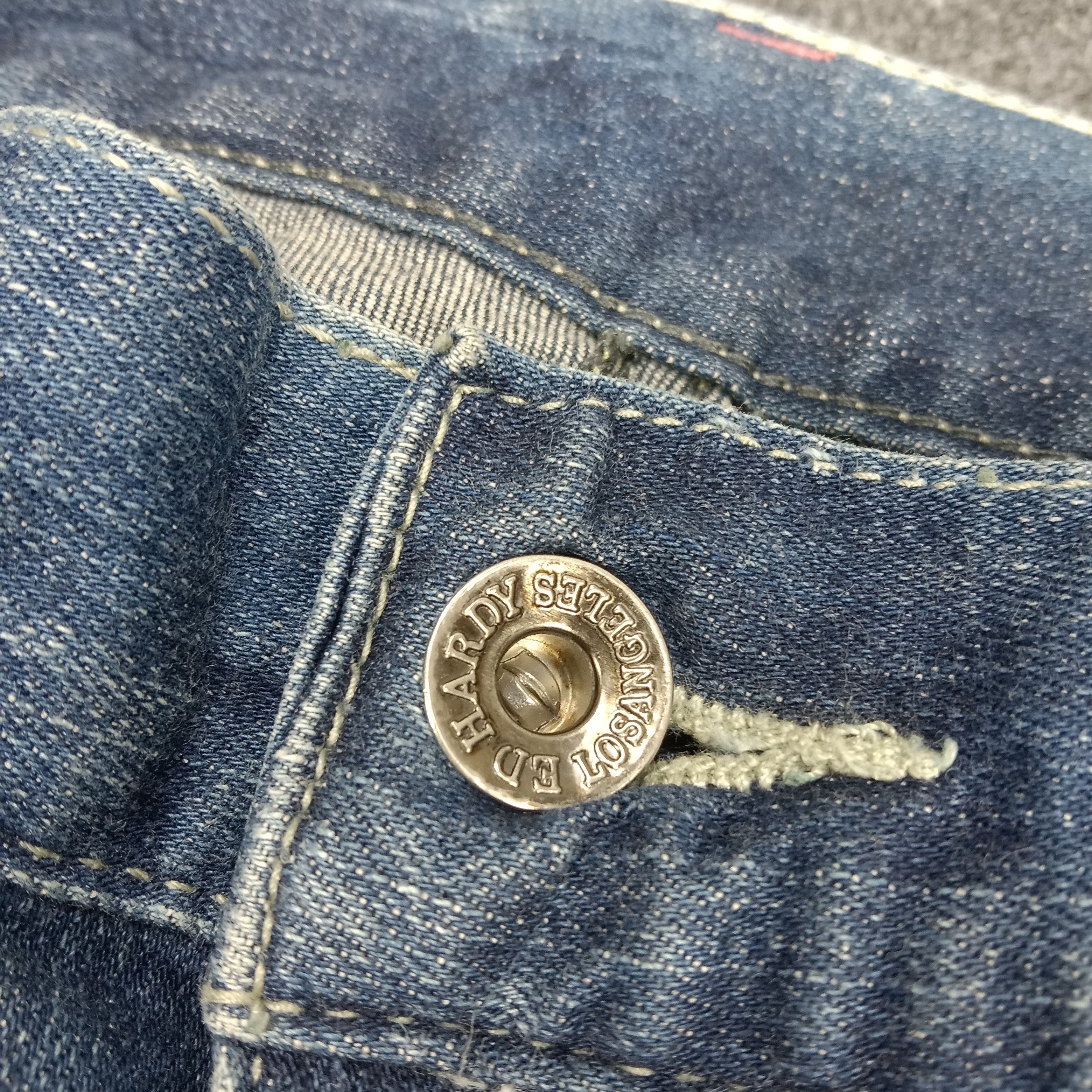 Christian Audigier × Ed Hardy × Vintage Ed Hardy by Christian Audiger Embroidery Logo Jeans Size US 35 - 8 Thumbnail