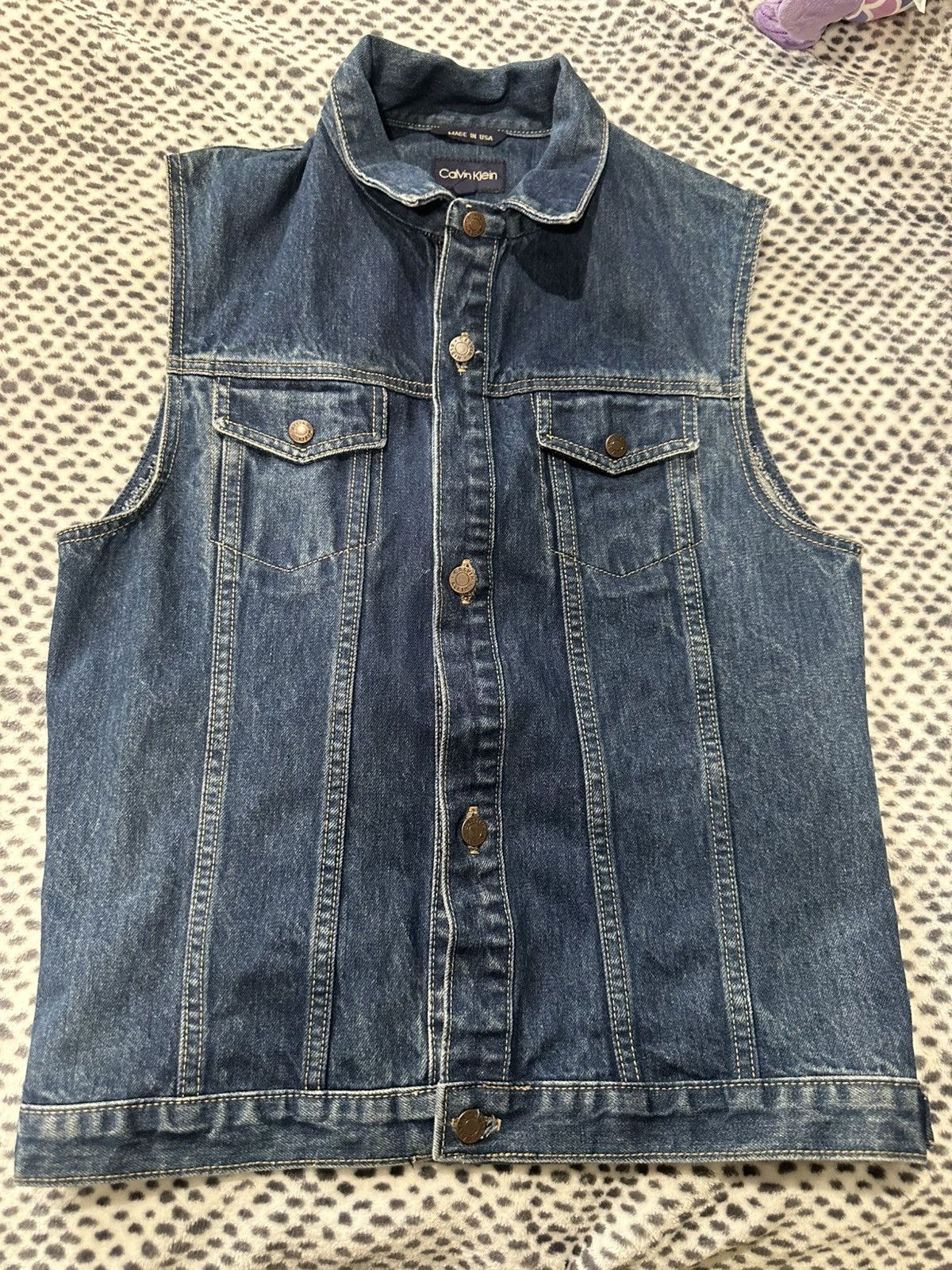 Calvin Klein Denim vest women size 20 Size 3XL / US 20-22 - 1 Thumbnail