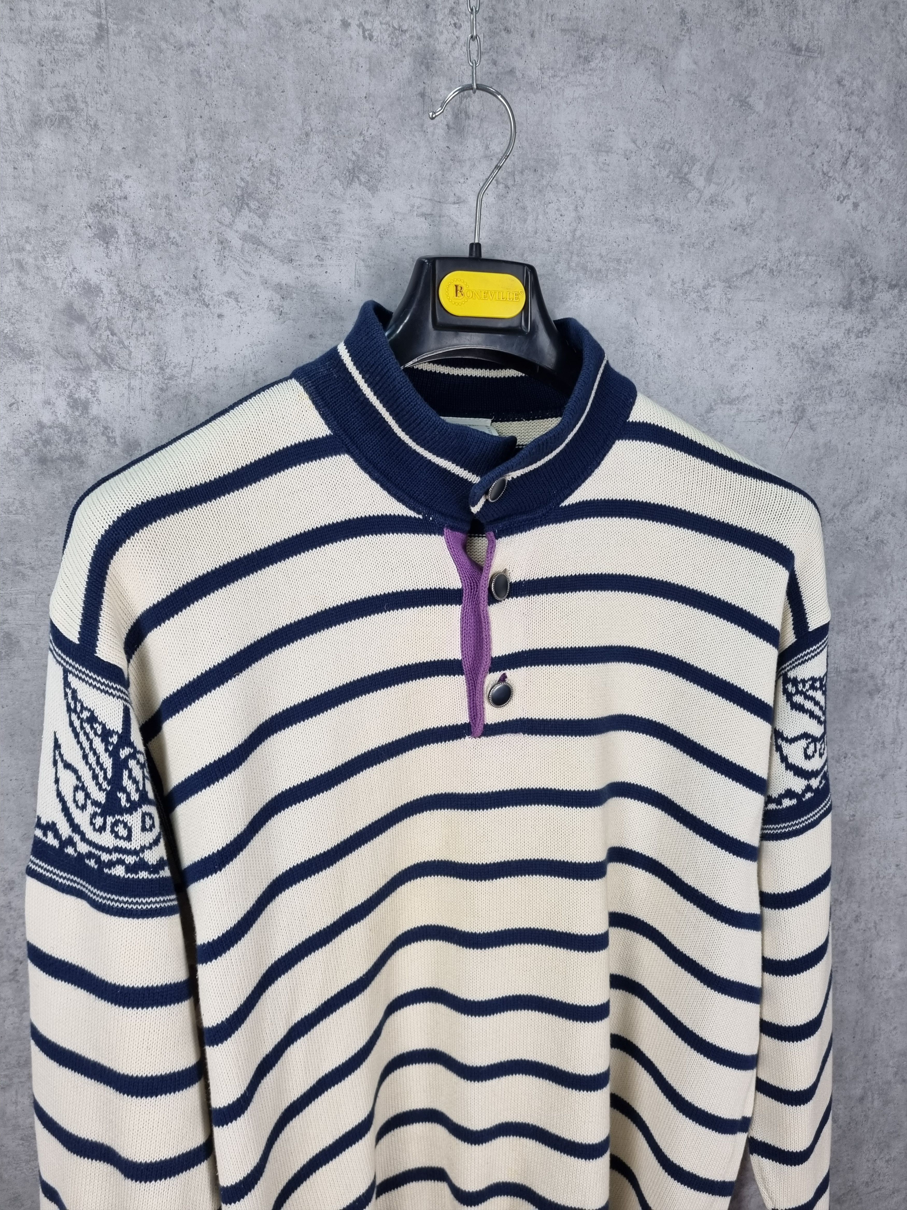 Iceberg × Jean Charles De Castelbajac Striped Castelbajac pour Iceberg Knitted Sweater Size US L / EU 52-54 / 3 - 1 Thumbnail