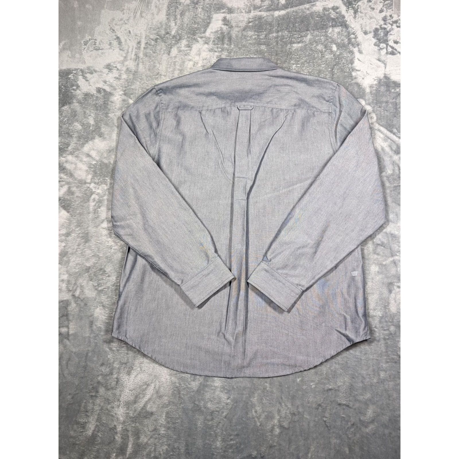 Vintage Mack Weldon Shirt Mens XL Gray Button Down Long Sleeve Solid Micro-Pattern Casual Comfort Regular Fit Mens Size US XL / EU 56 / 4 - 7 Thumbnail