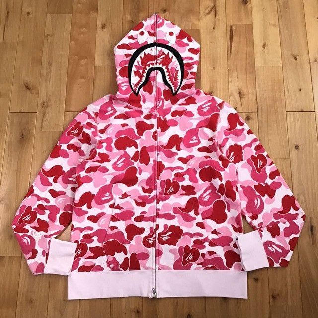 Pink Bape Shark Hoodie | Grailed