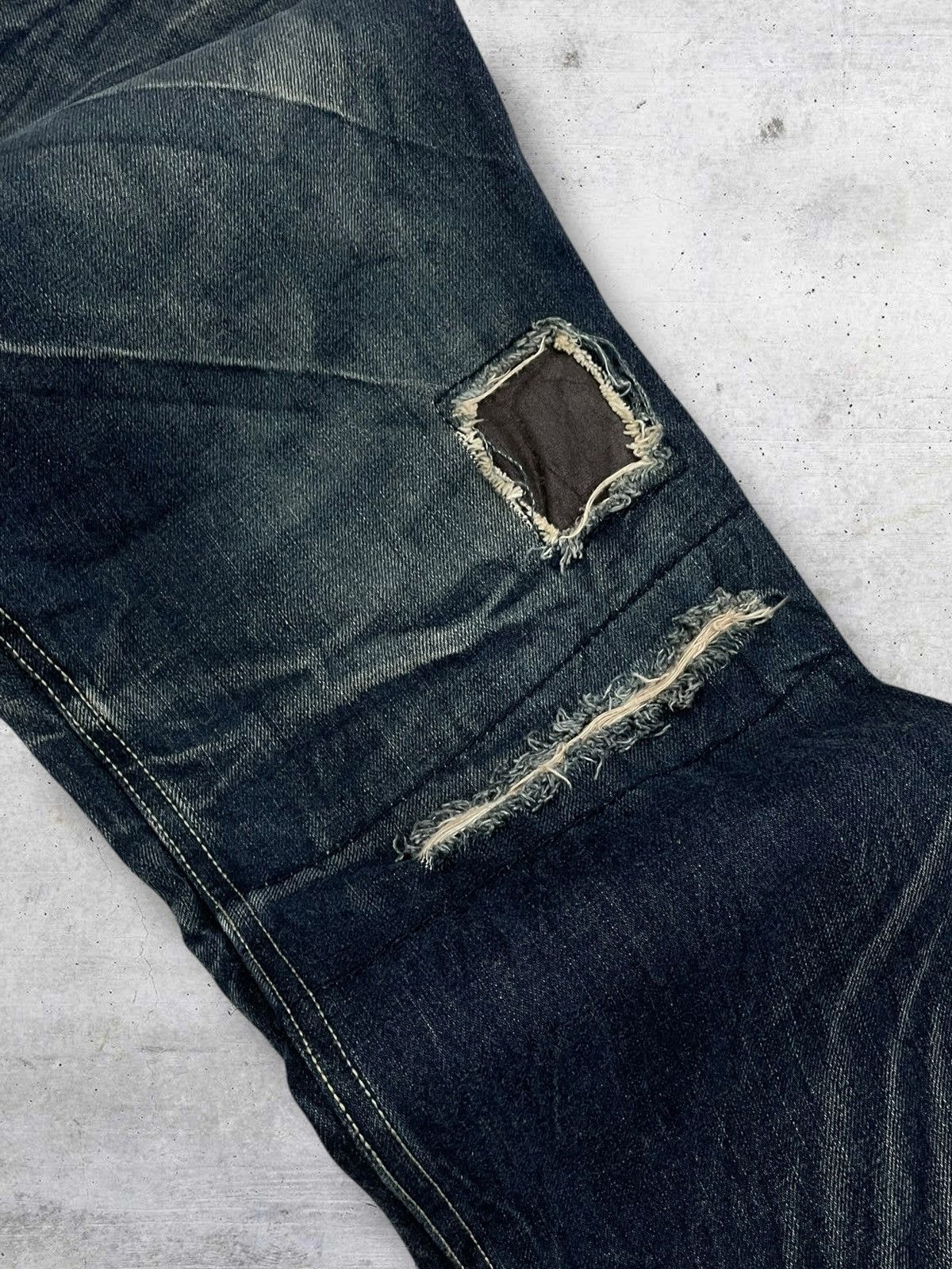 Japanese Brand VINTAGE RAPRUI OG JAPAN DESIGNER 90S PATCH RIPPED DENIM Size US 29 - 9 Thumbnail