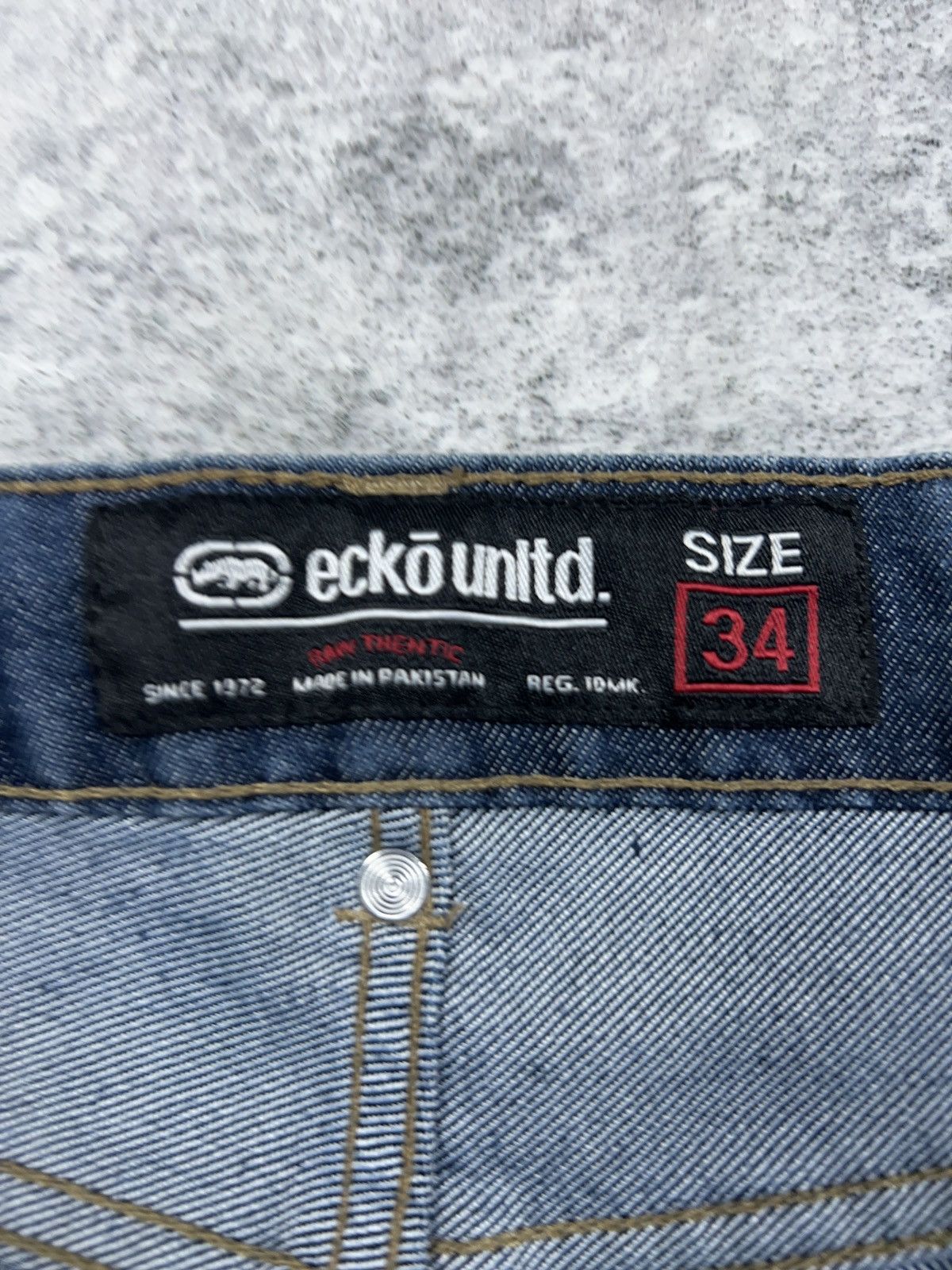 Ecko Unltd. × Southpole Y2K Ecko Unltd Faded Denim Shorts Jorts Size US 36 / EU 52 - 5 Thumbnail