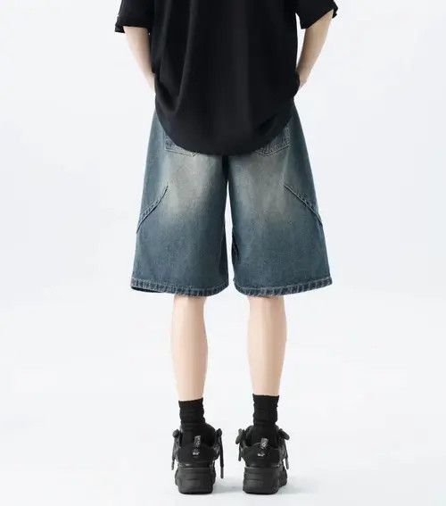 VIBE Street Hip Hop Vintage Loose Fit Denim Shorts Size US 32 / EU 48 - 7 Thumbnail