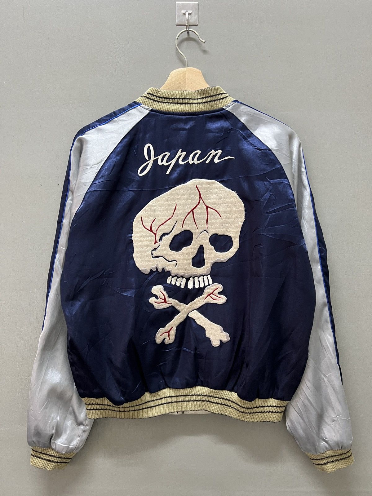 Tailor Toyo Toyo Enterprise Rain Skull Satin Reversible Sukajan Jacket Size US M / EU 48-50 / 2 - 1 Thumbnail