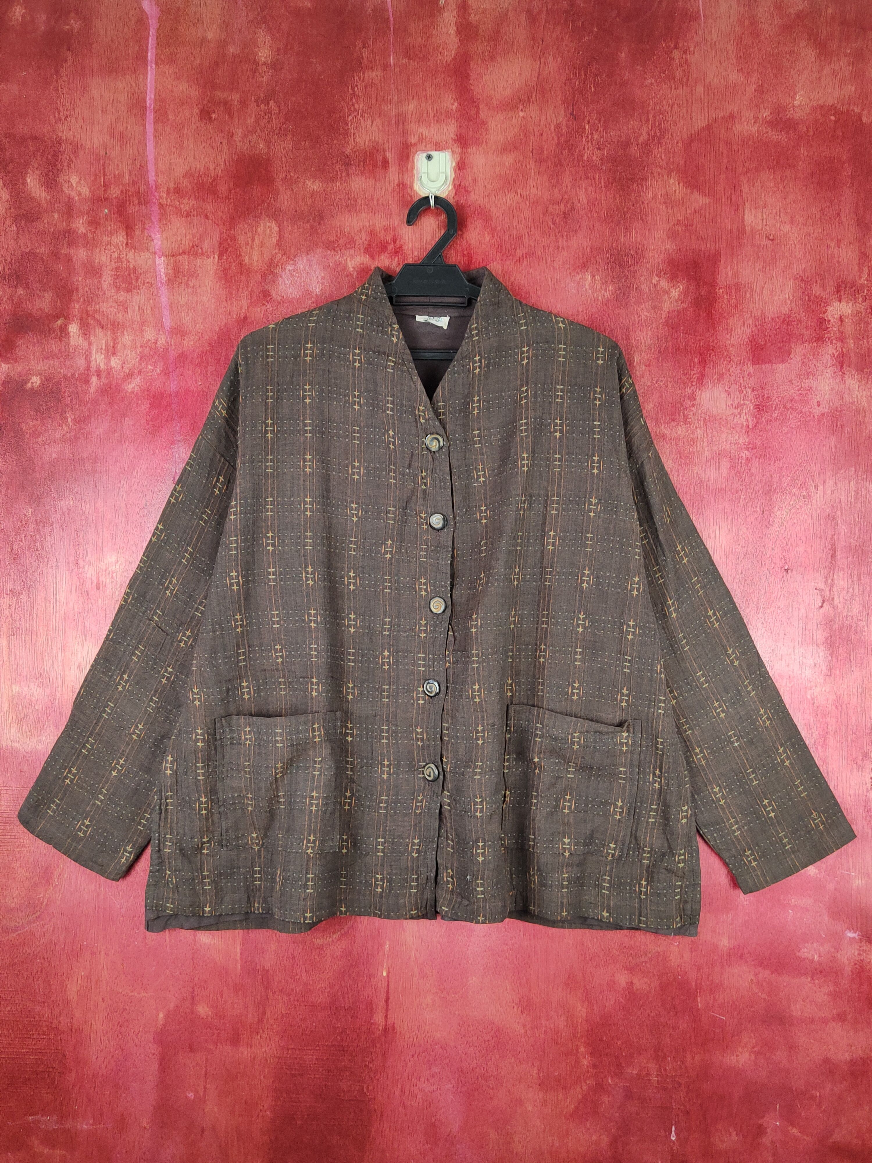 Japanese Brand × Vintage Antenne Trois Dark Brown Button Ups #S1355 Size XL / US 12-14 / IT 48-50 - 1 Thumbnail