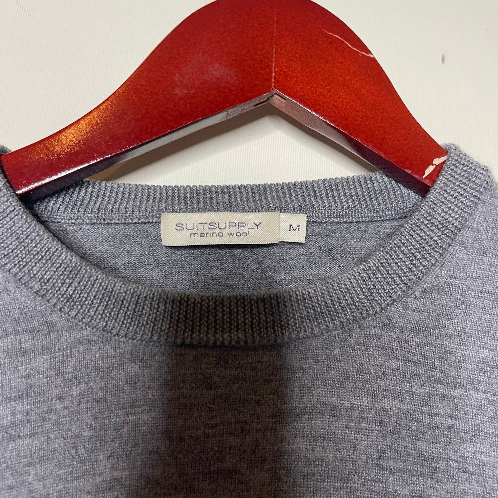 Suitsupply Suitsupply grey merino wool pullover sz M Size US M / EU 48-50 / 2 - 2 Thumbnail