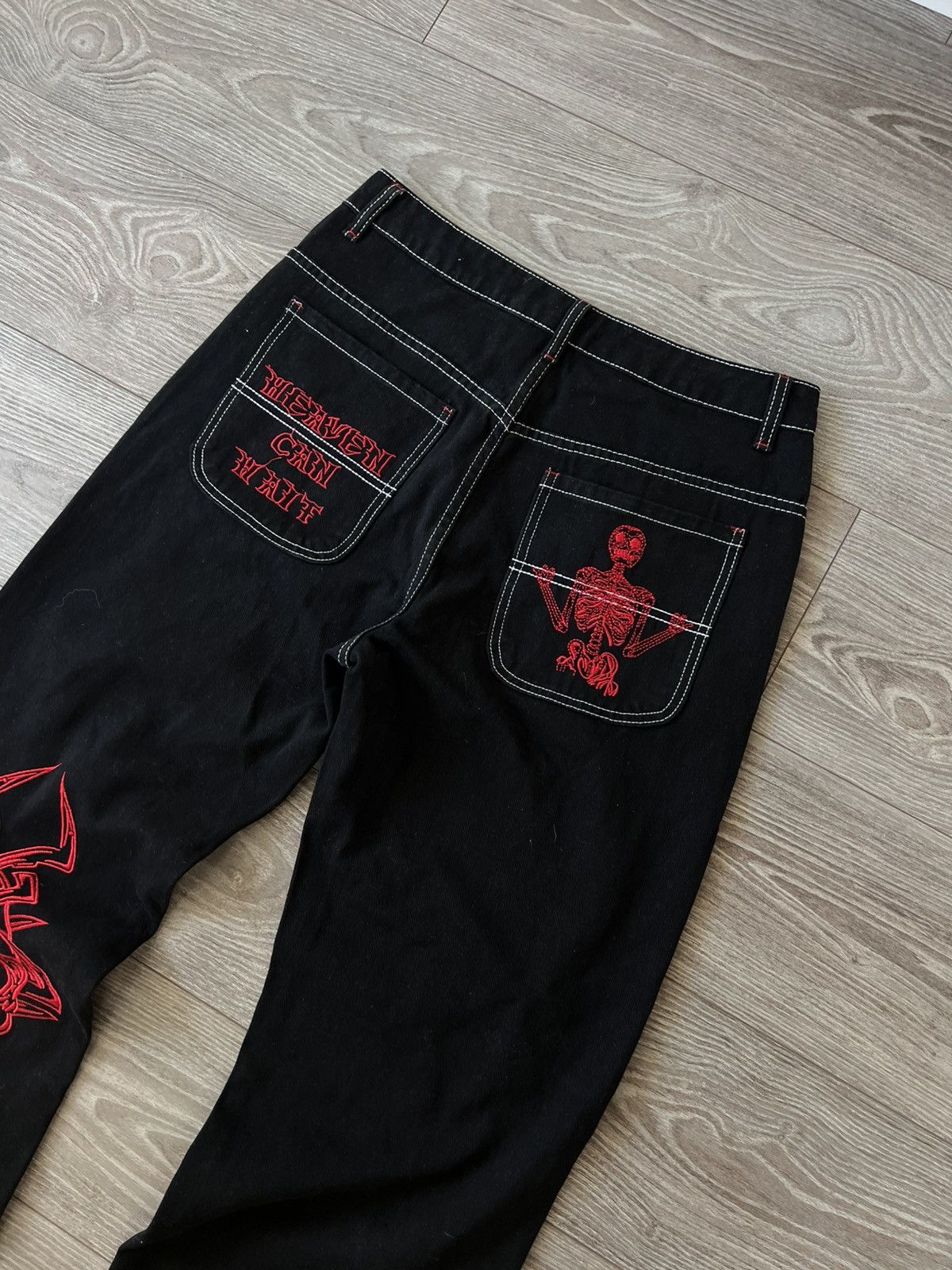 Other Avant Garde Opium Black Denim HCH Heaven Knit Japan Jeans Size US 34 / EU 50 - 6 Thumbnail