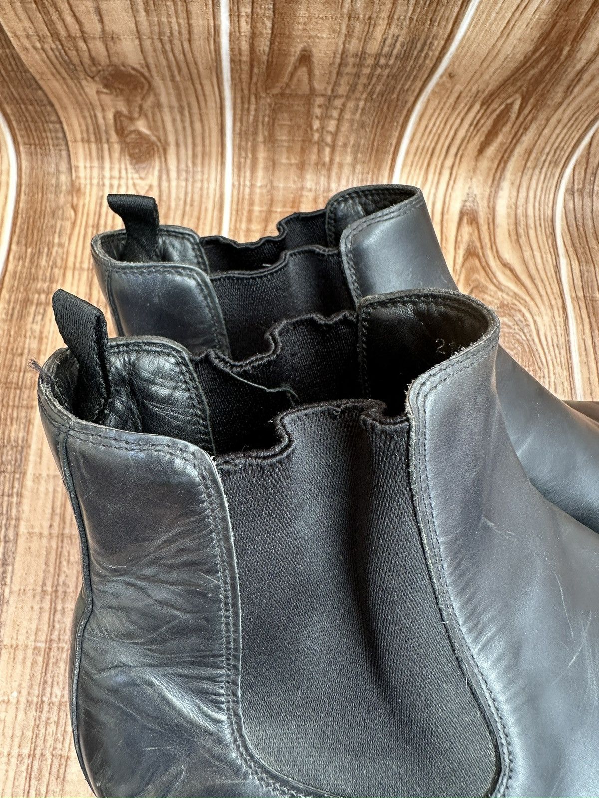 Prada Prada Black Leather Mens Vintage Chelsea Boots Size US 9 / EU 42 - 23 Thumbnail