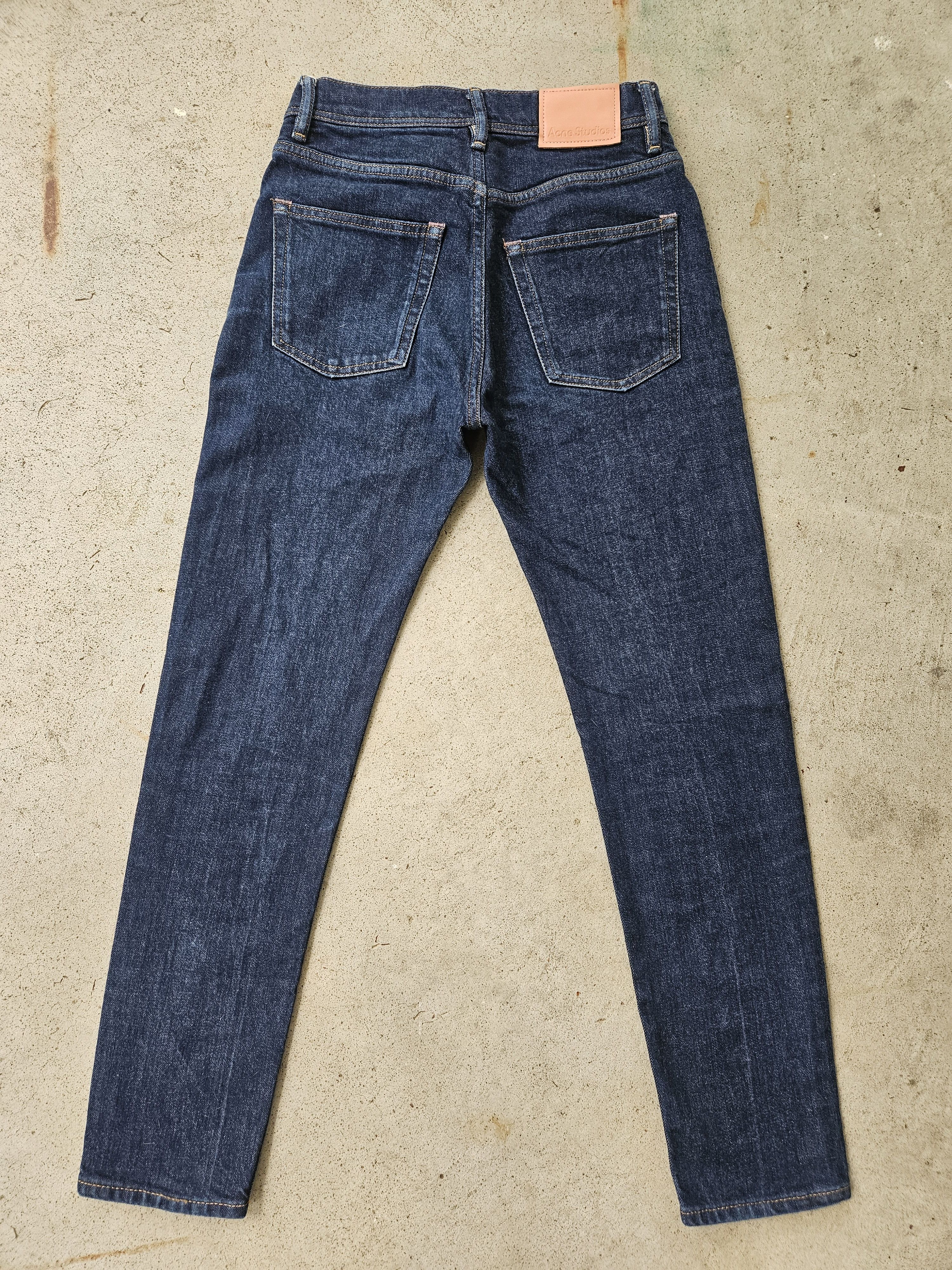 Acne Studios Melk Indigo Leather Back Patch Blue Denim Jeans Size US 26 / EU 42 - 1 Thumbnail