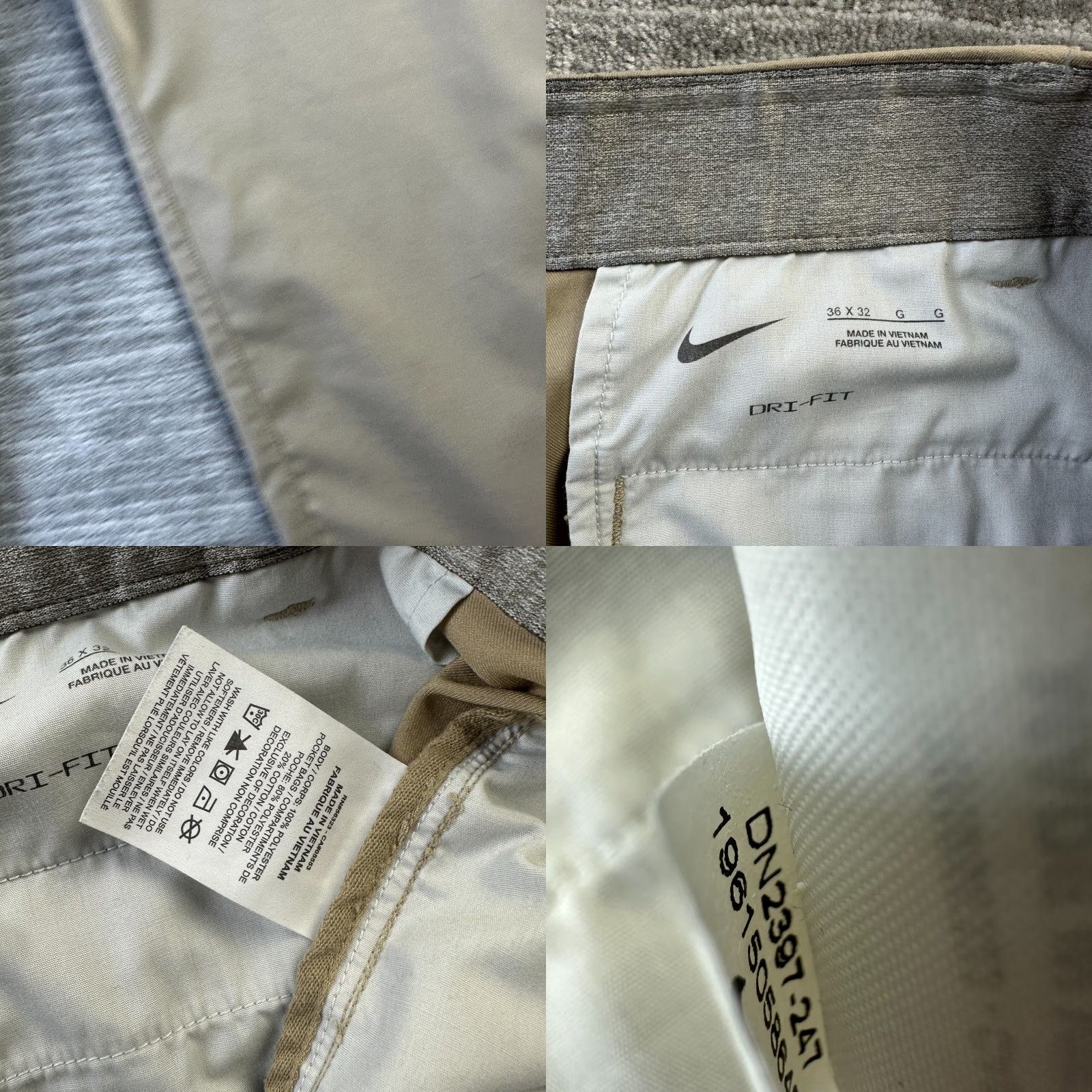 Nike Nike Pants Mens 36x29 Chino Regular Straight Beige Dri Fit Bottoms Nike Dri-Fit Pants 36x29 Mens Regular Beige Chino Slacks Size US 36 / EU 52 - 8 Thumbnail
