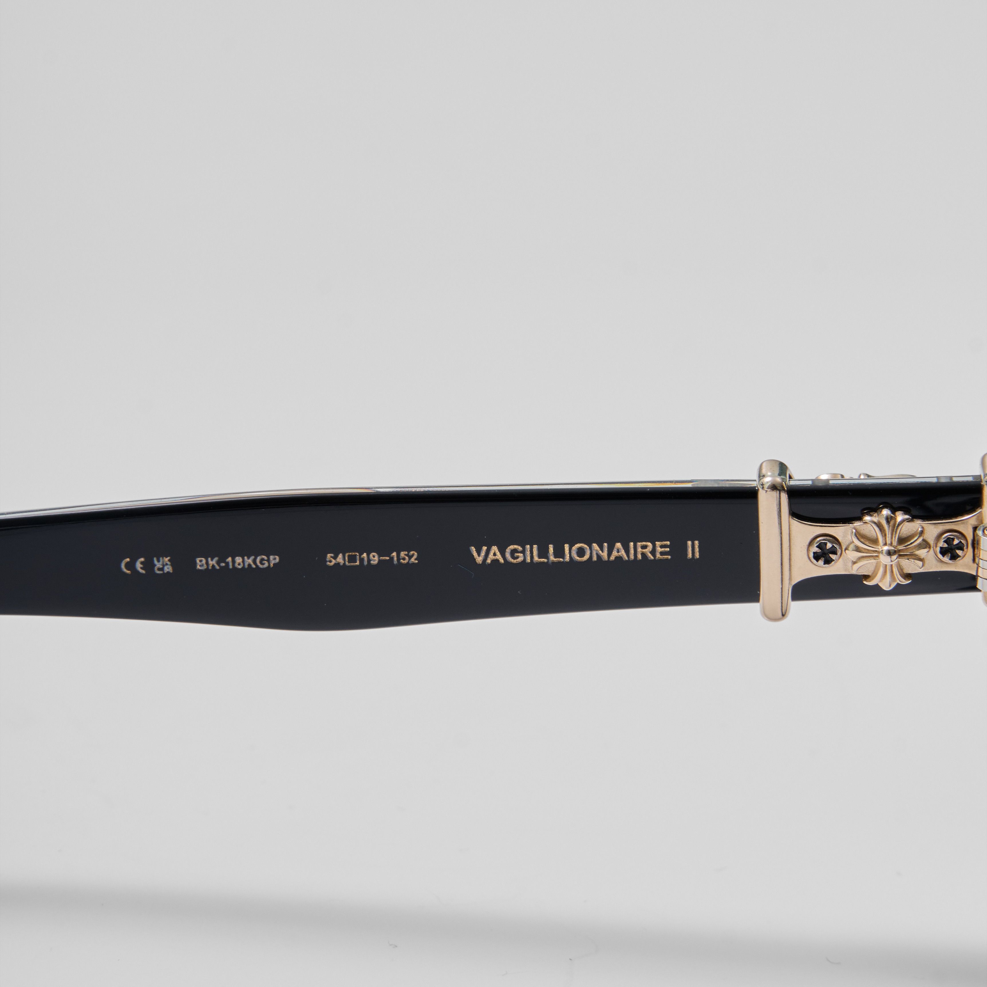 Chrome Hearts DIAMOND CHROME HEARTS VAGILLIONAIRE II BLACK/18KGP Size ONE SIZE - 9 Thumbnail