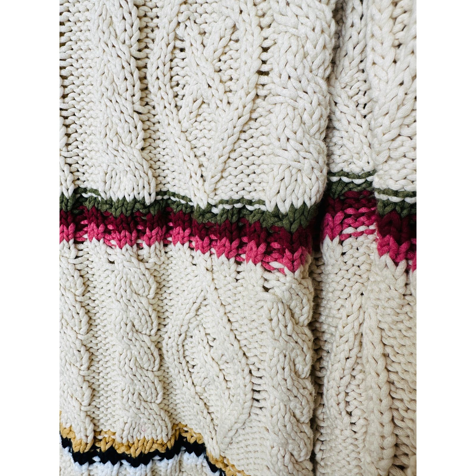 Veronica Beard Veronica Beard Bruna Cream Stripe Knit Long Sleeve Sweater M Size M / US 6-8 / IT 42-44 - 6 Thumbnail