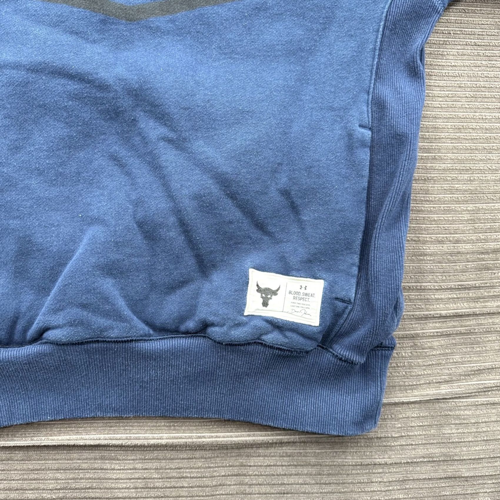 Under Armour VINTAGE Under Armour Project Rock Hoodie Mens Medium Blue Pullover Sweatshirt Gym Size US M / EU 48-50 / 2 - 7 Thumbnail