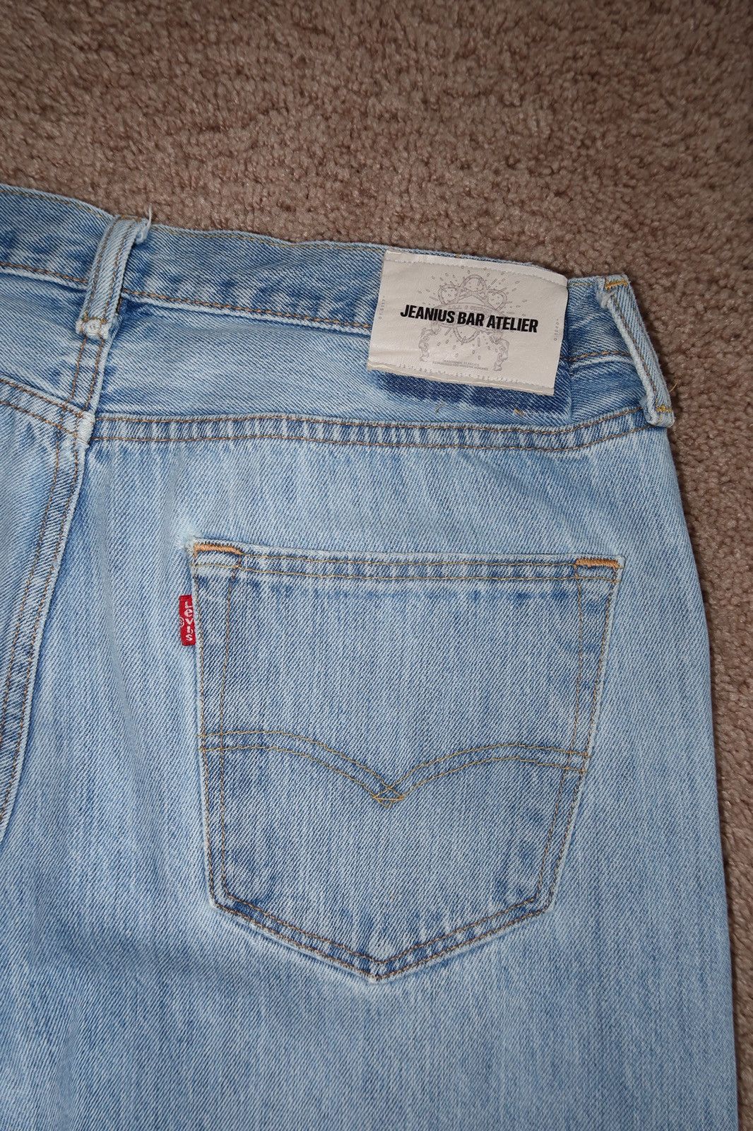 Other JEANIUS BAR ATELIER LIGHT BLUE FLARE DENIM Size US 34 / EU 50 - 3 Thumbnail