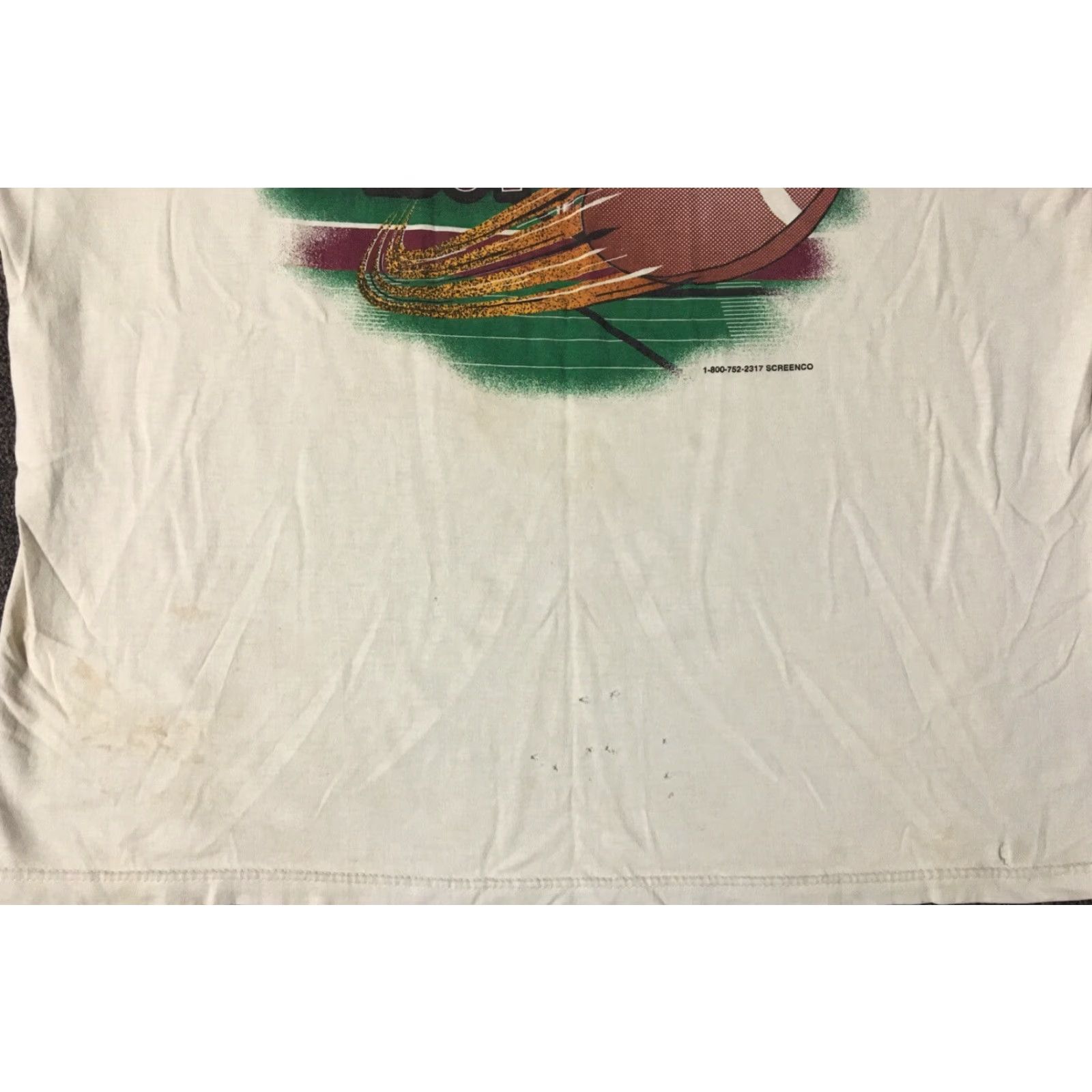Fruit Of The Loom VINTAGE Tolleson High School Football State Playoffs Faded Distressed XL T-Shirt Men White 90s Grunge Shirt Size US XL / EU 56 / 4 - 6 Thumbnail