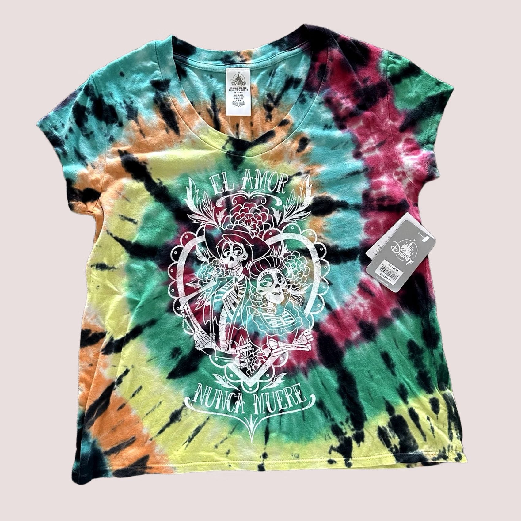 Disney Disney Imelda Hector Valentine Tie Dye V Neck Shirt Women’s M Shirt Women M Disney Colorful Tie Dye 90s? Size M / US 6-8 / IT 42-44 - 1 Thumbnail